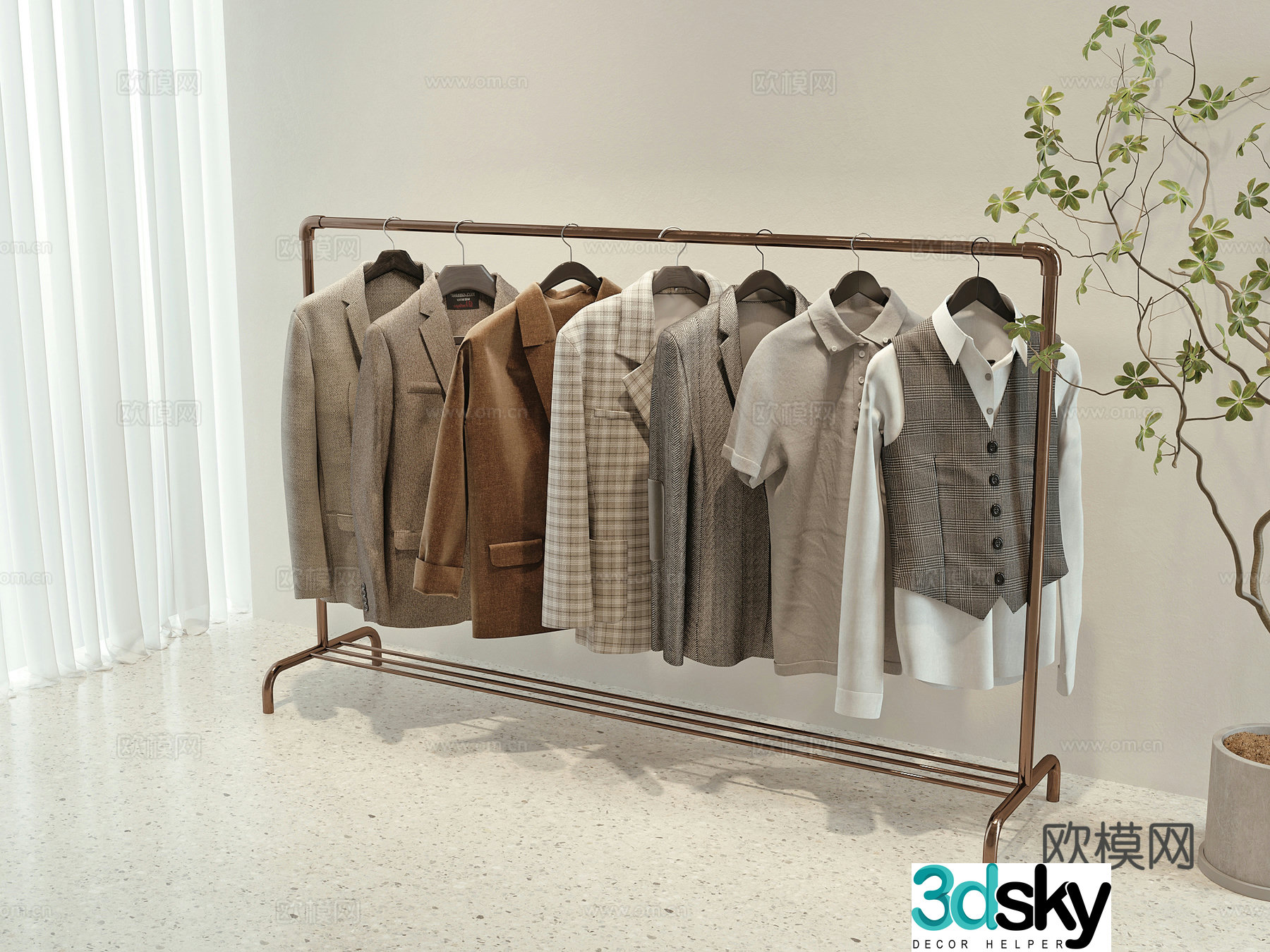 Modern clothes men’s clothing 3d model