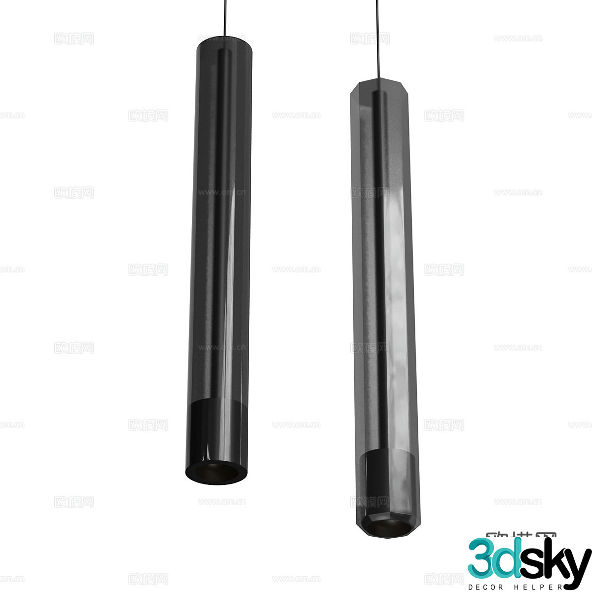 Modern Italian minimalist decorative chandelier 3d model