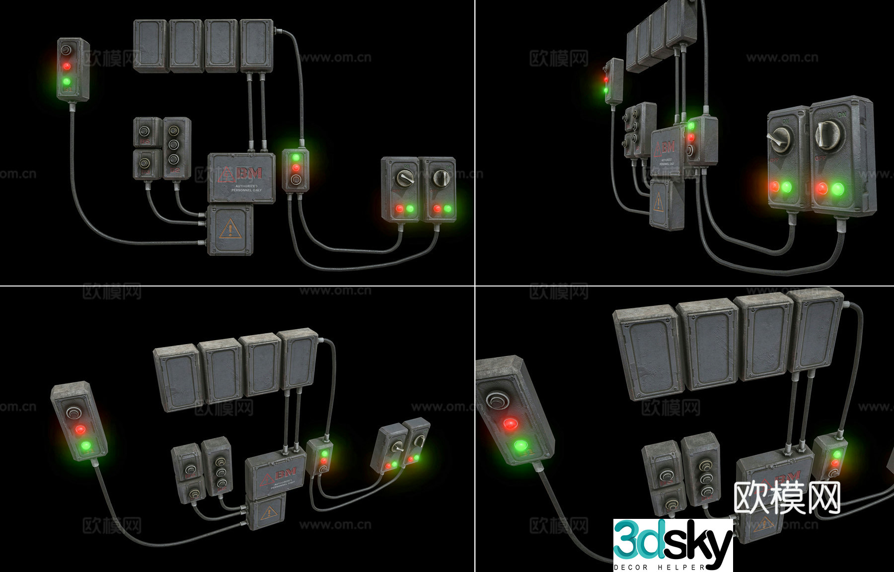 Retro industrial equipment switch old-fashioned power switch electrical industrial switch switch switch knob 3d model