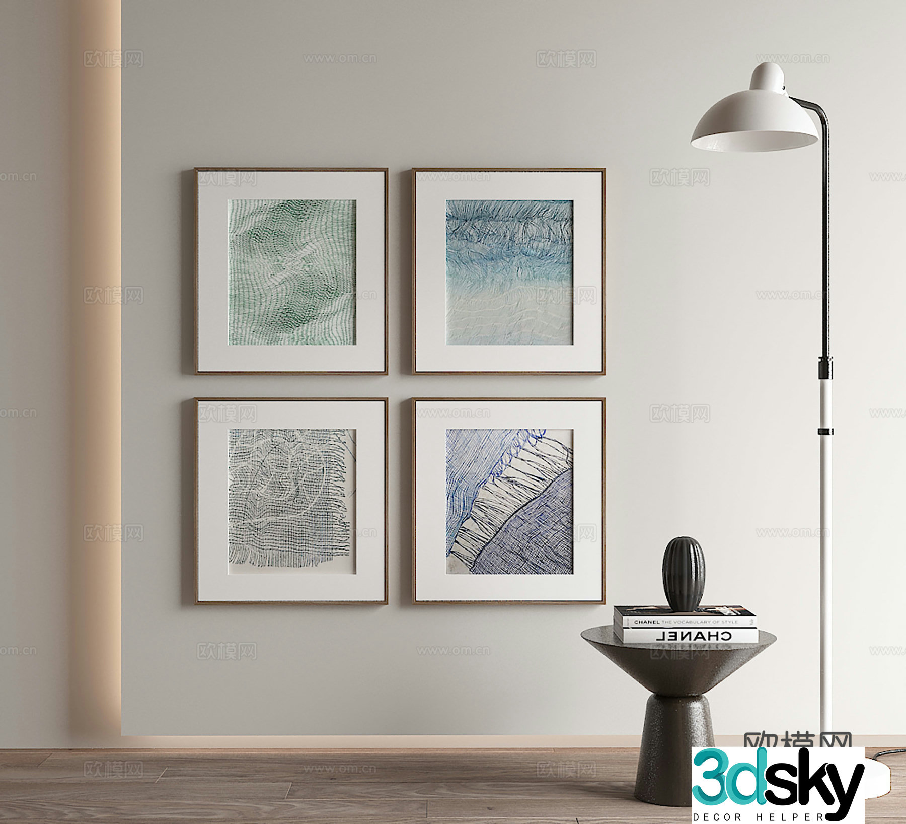 Modern decorative painting 3d model