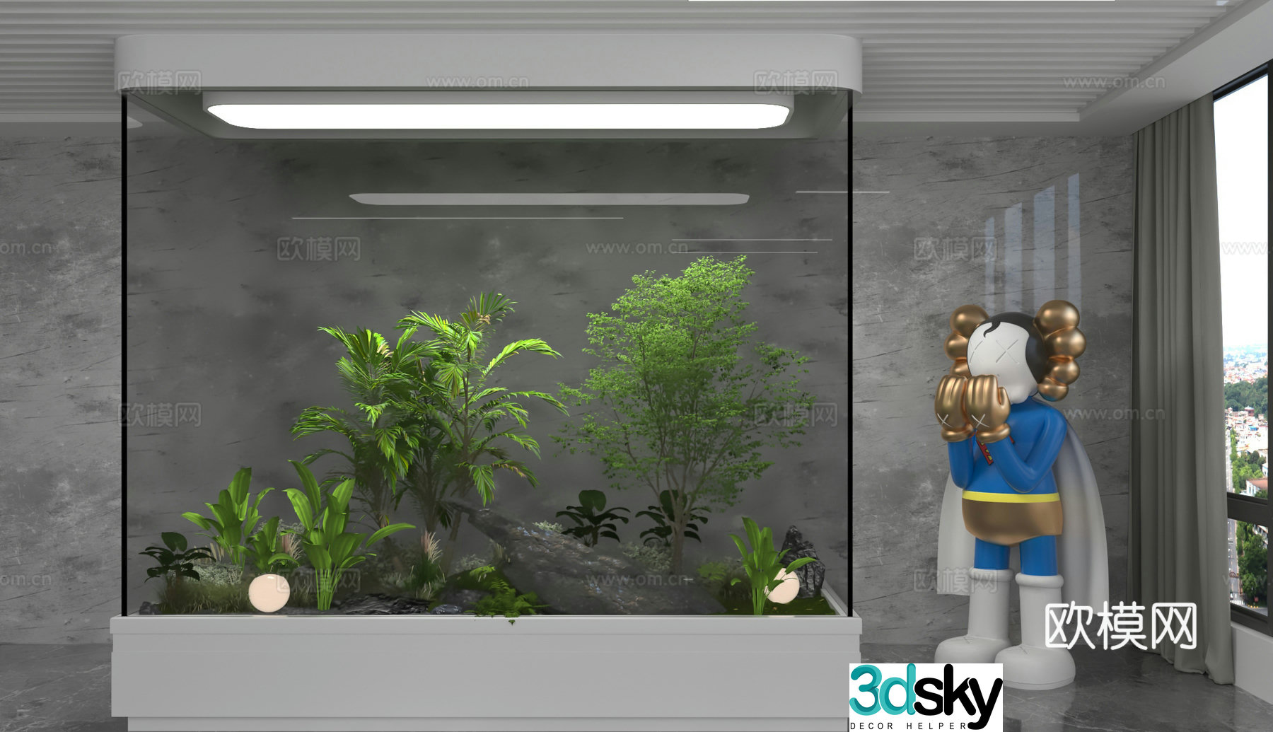 Modern plant cabinet 3d model