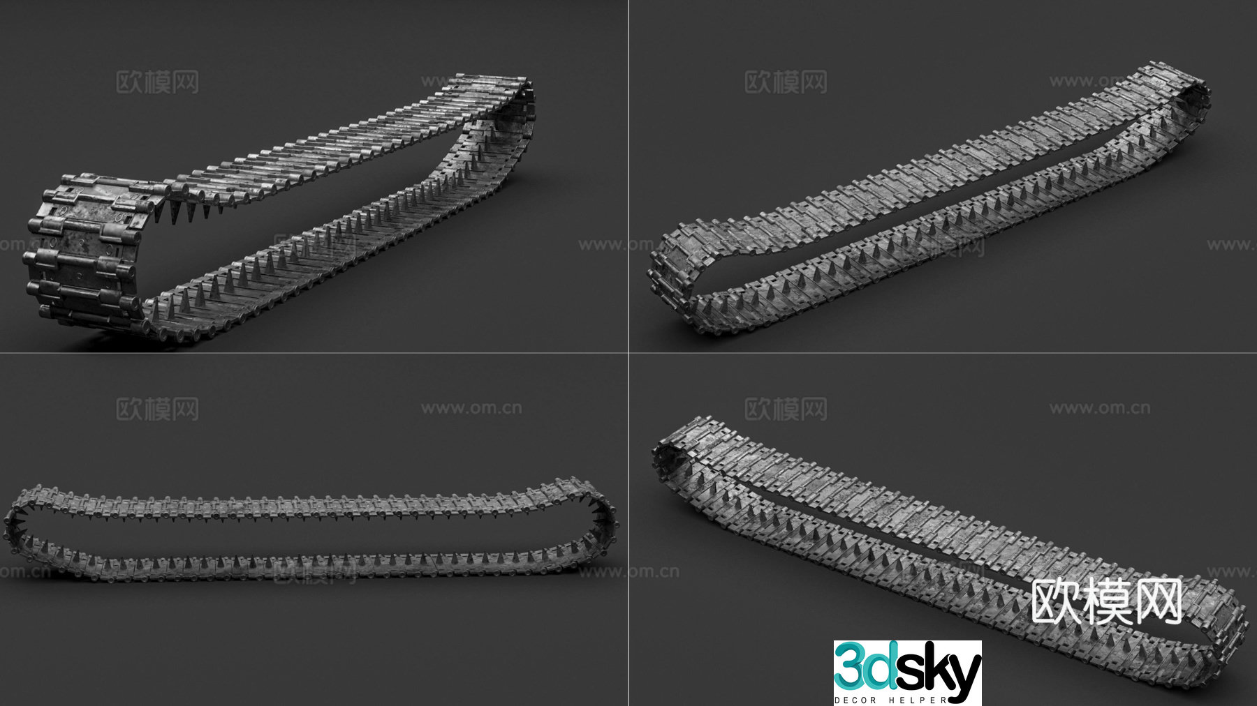 Modern tank tracks Industrial equipment Tracks Industrial car tracks Industrial equipment 3D model