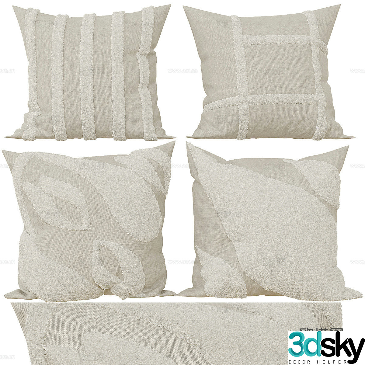 New Chinese style Wasabi pillow 3D model