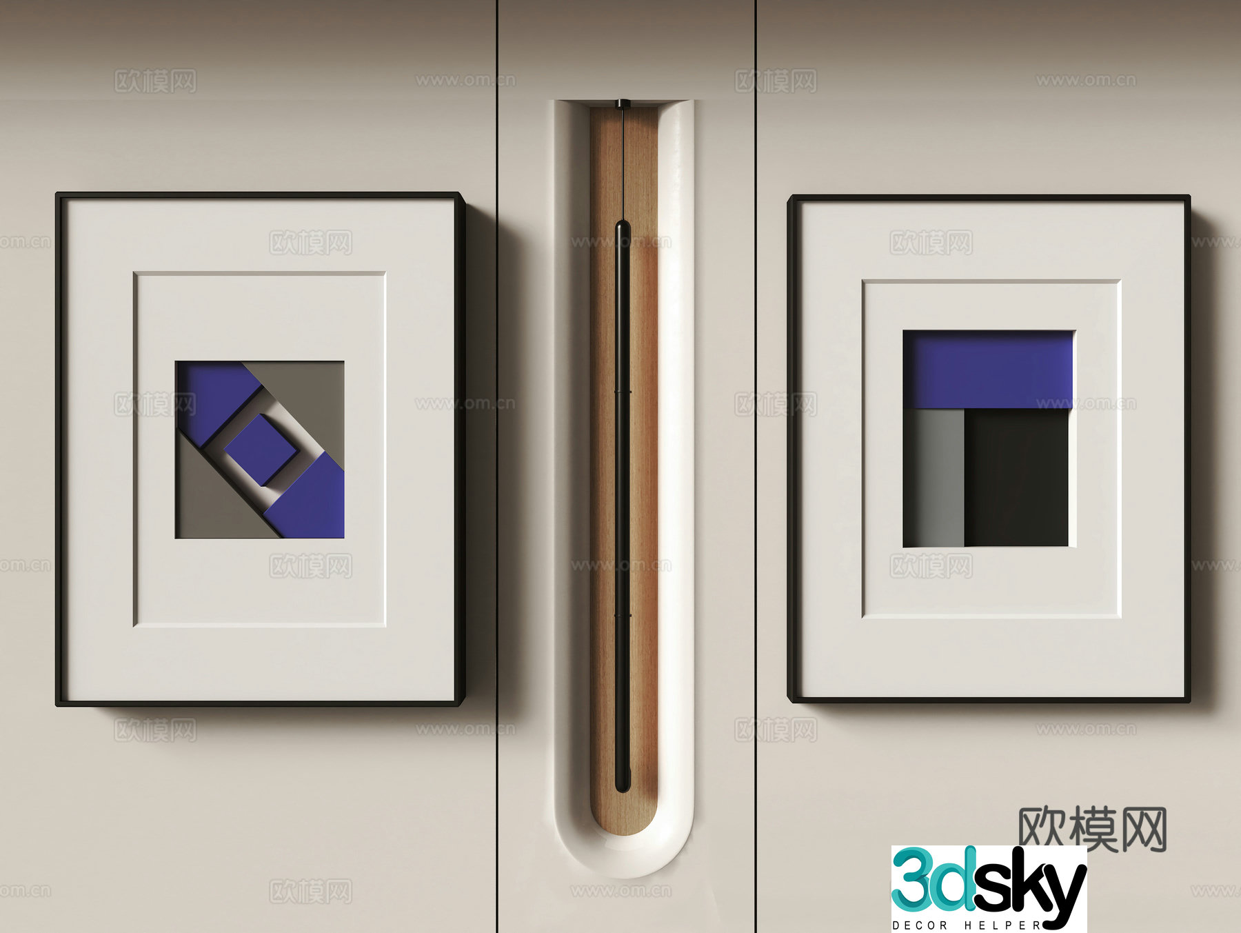 Modern decorative hanging painting 3d model