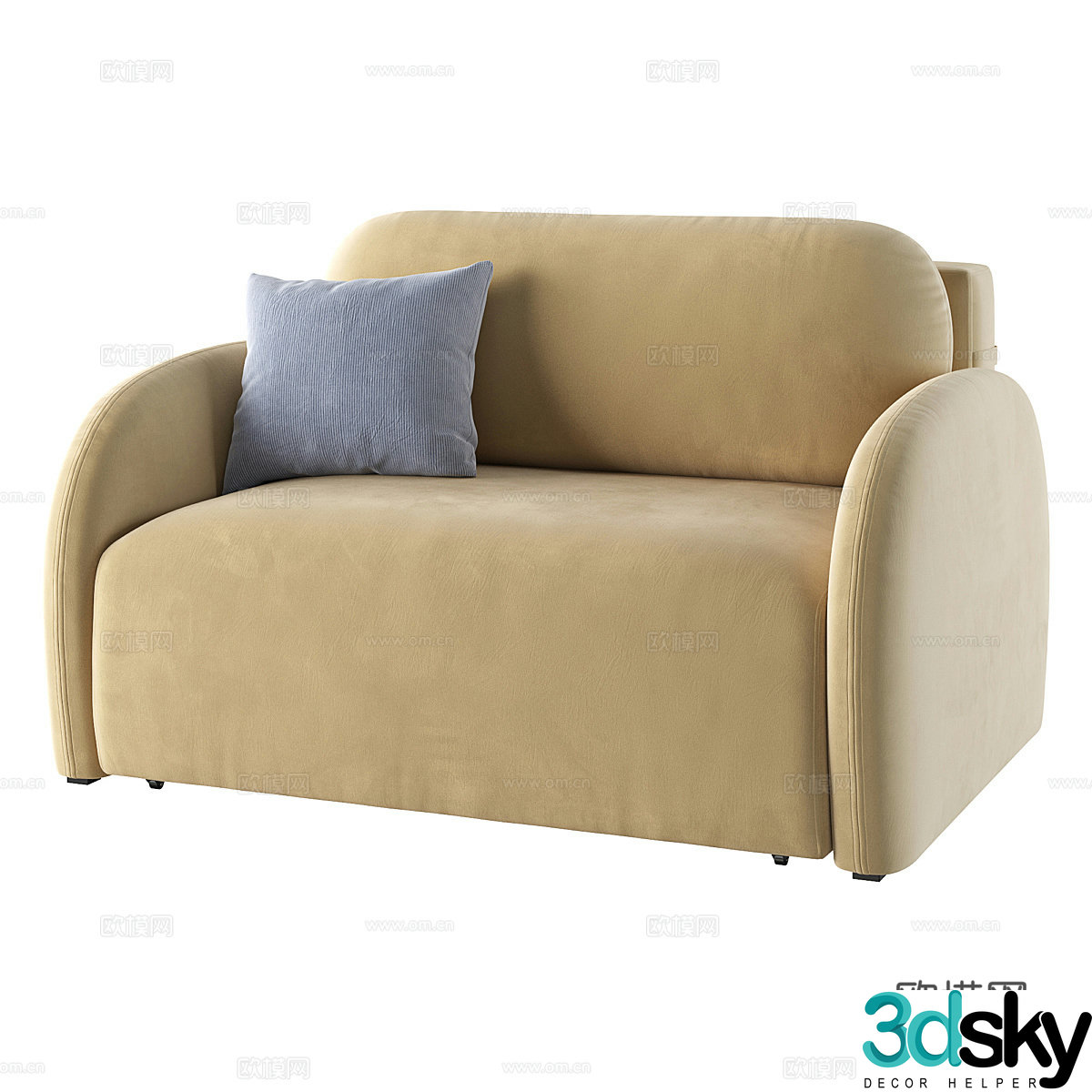 Sofa coffee table combination 3D model