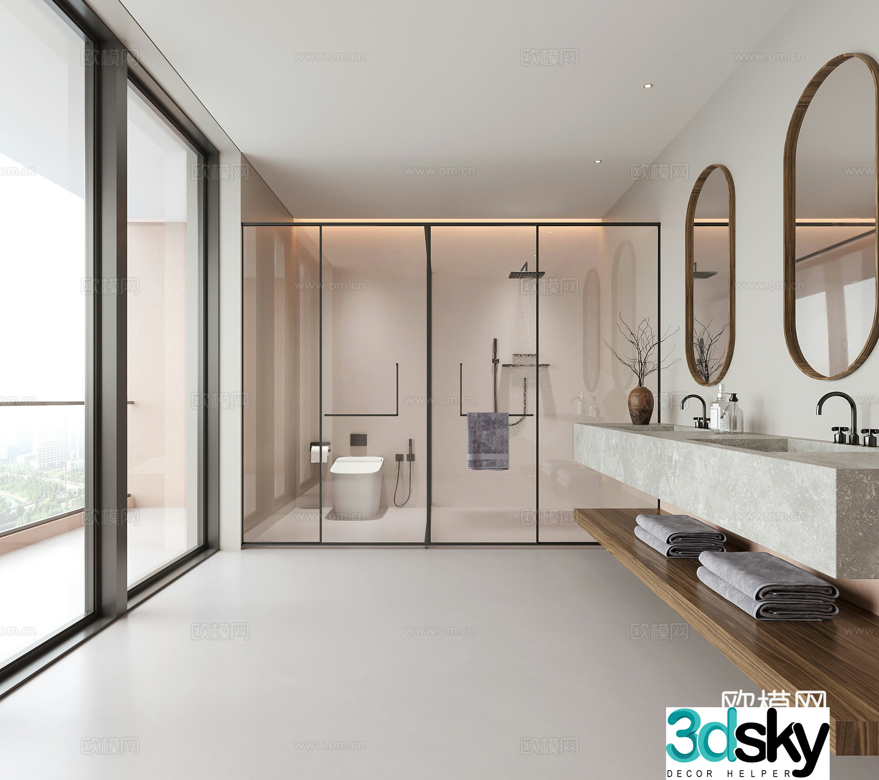 Modern bathroom sink 3d model