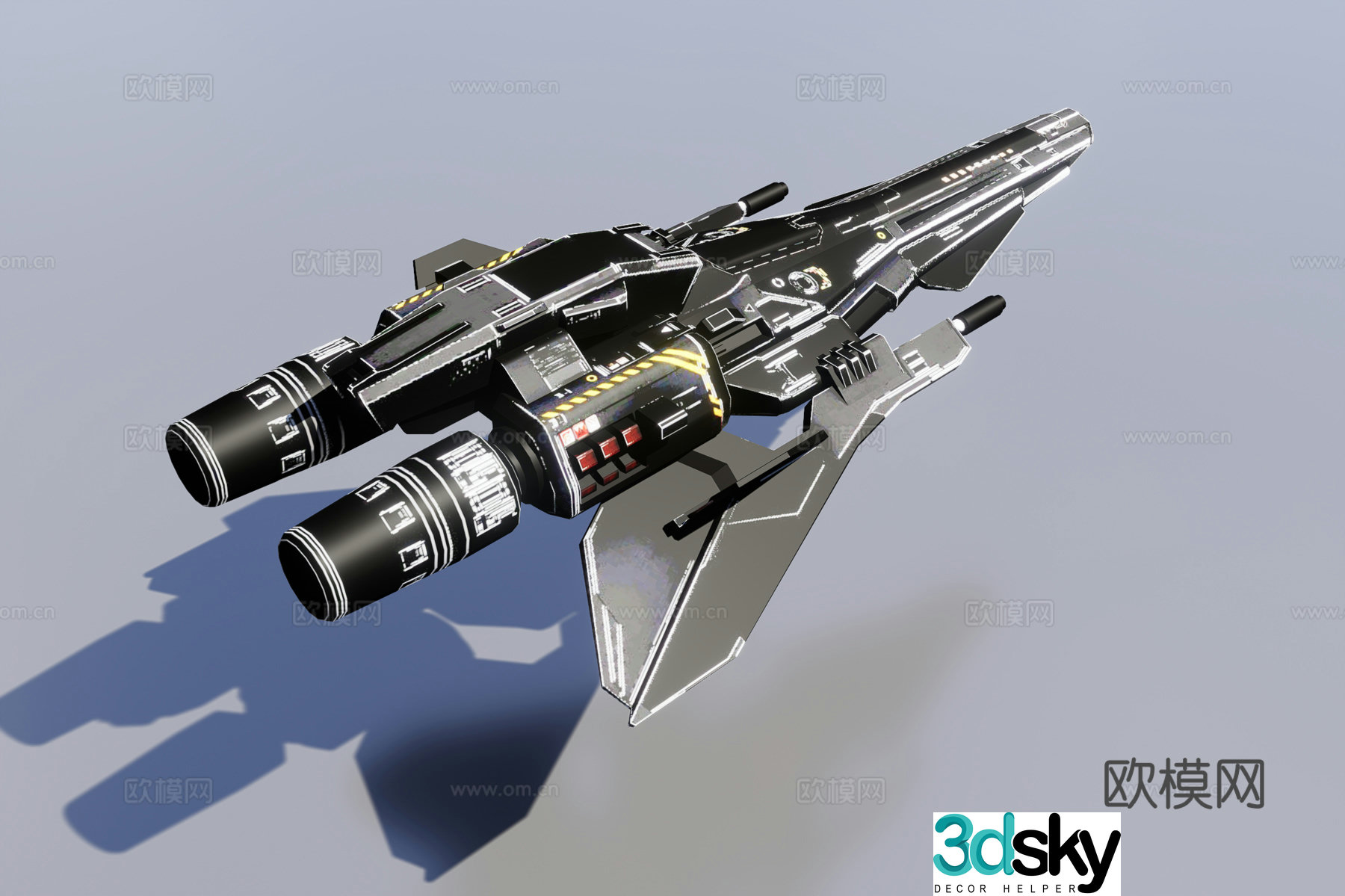 Space Battleship 3D Model