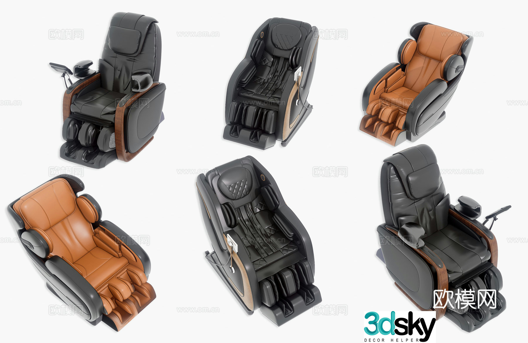 Modern massage chair high-end massage chair home massage chair massage leisure chair light luxury massage chair 3d model