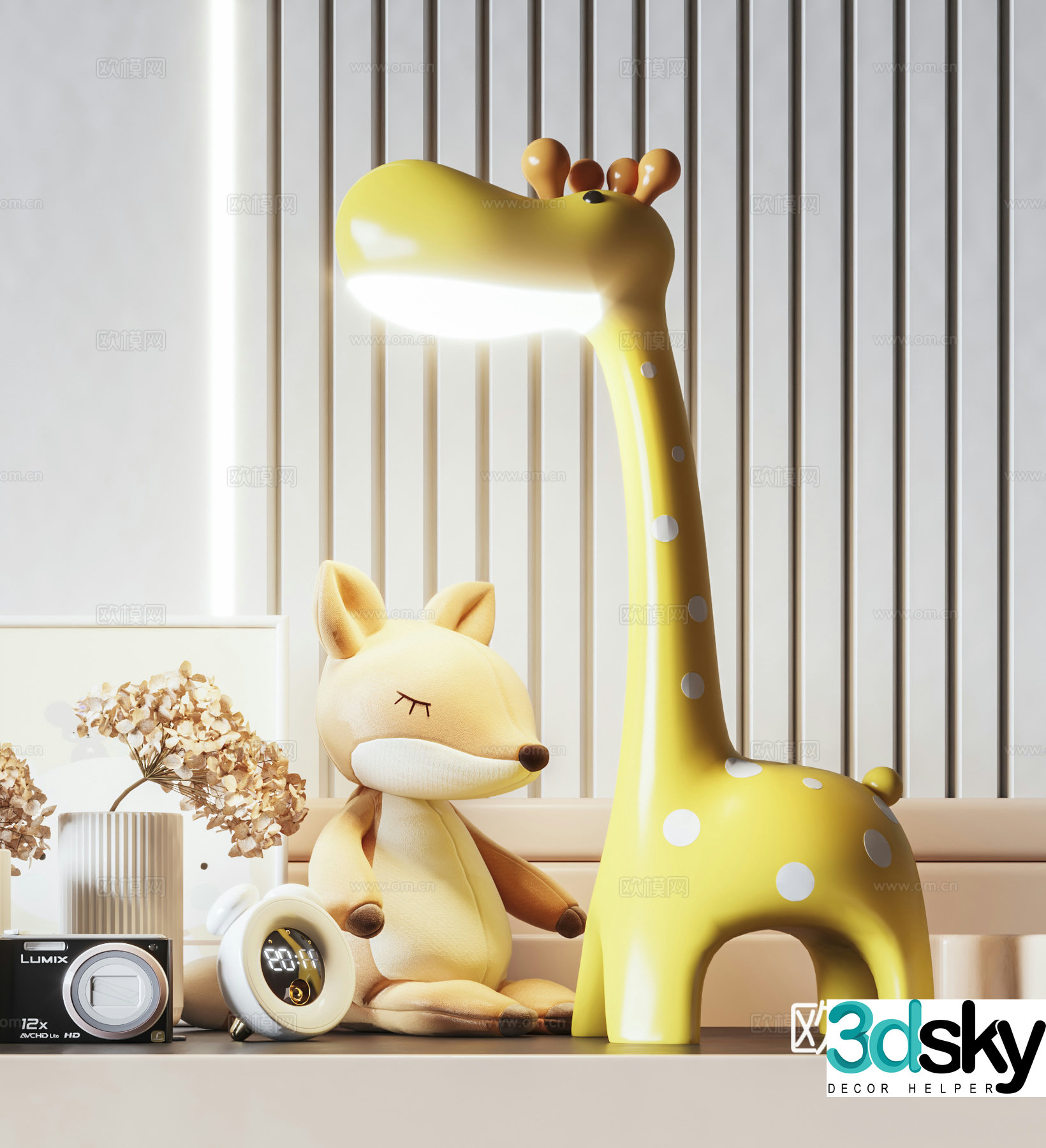 Modern children’s desk lamp 3d model