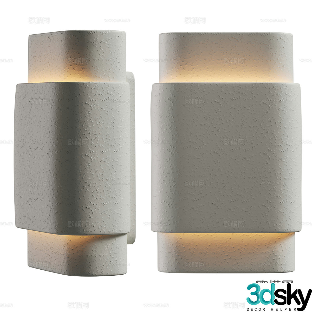 New Chinese style Wasabi decorative wall light 3D model