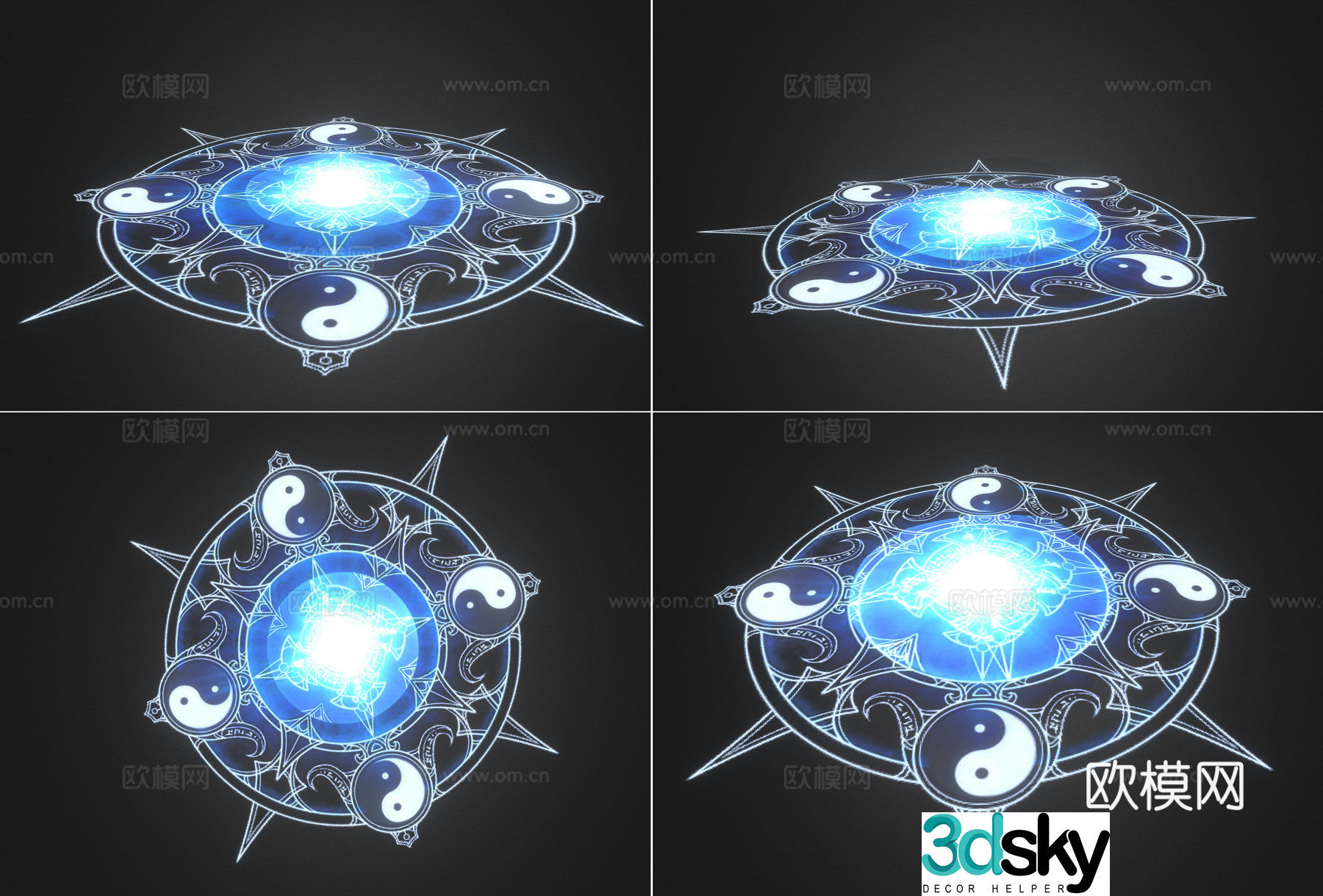 Modern magic array Game teleportation array Magic magic array Game animation teleportation array Game 3D model
