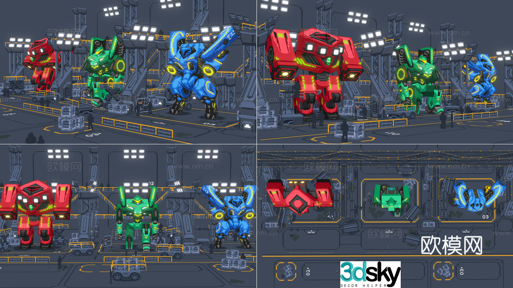 Modern mecha children’s toys Robot toys Mecha robot figures Game mecha anime 3d model