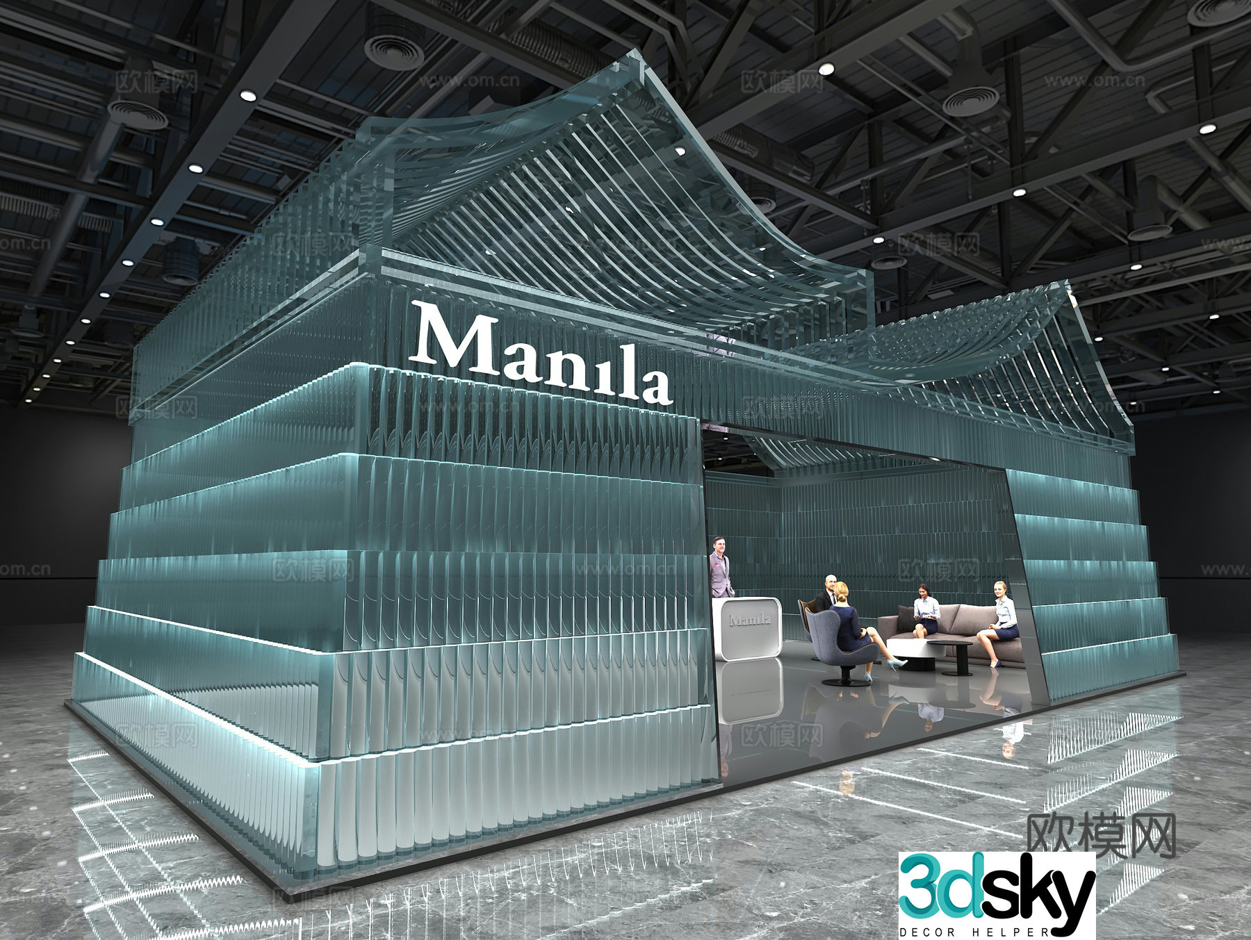 Modern Tech Exhibition 3D Model