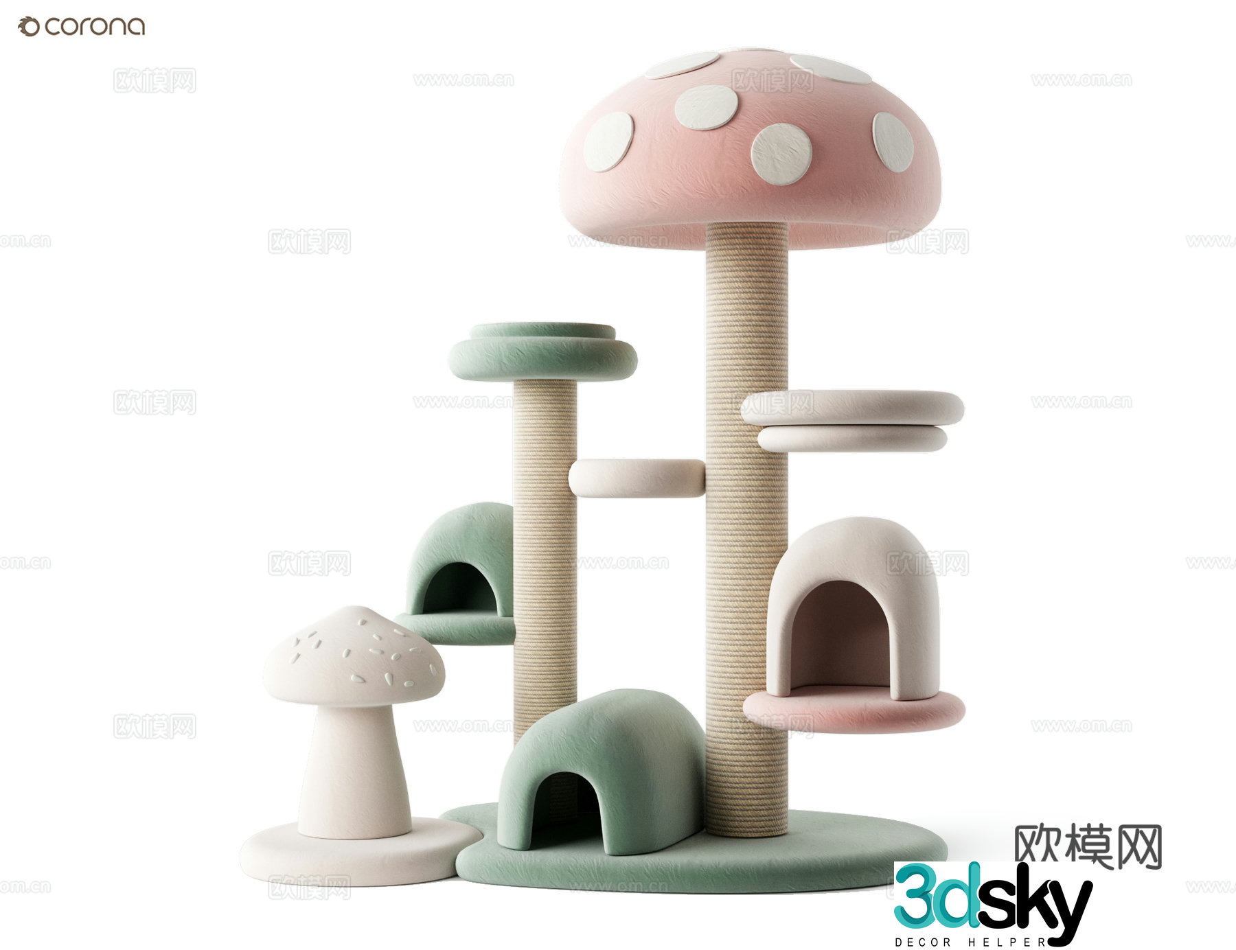 Cat crawling frame 3d model