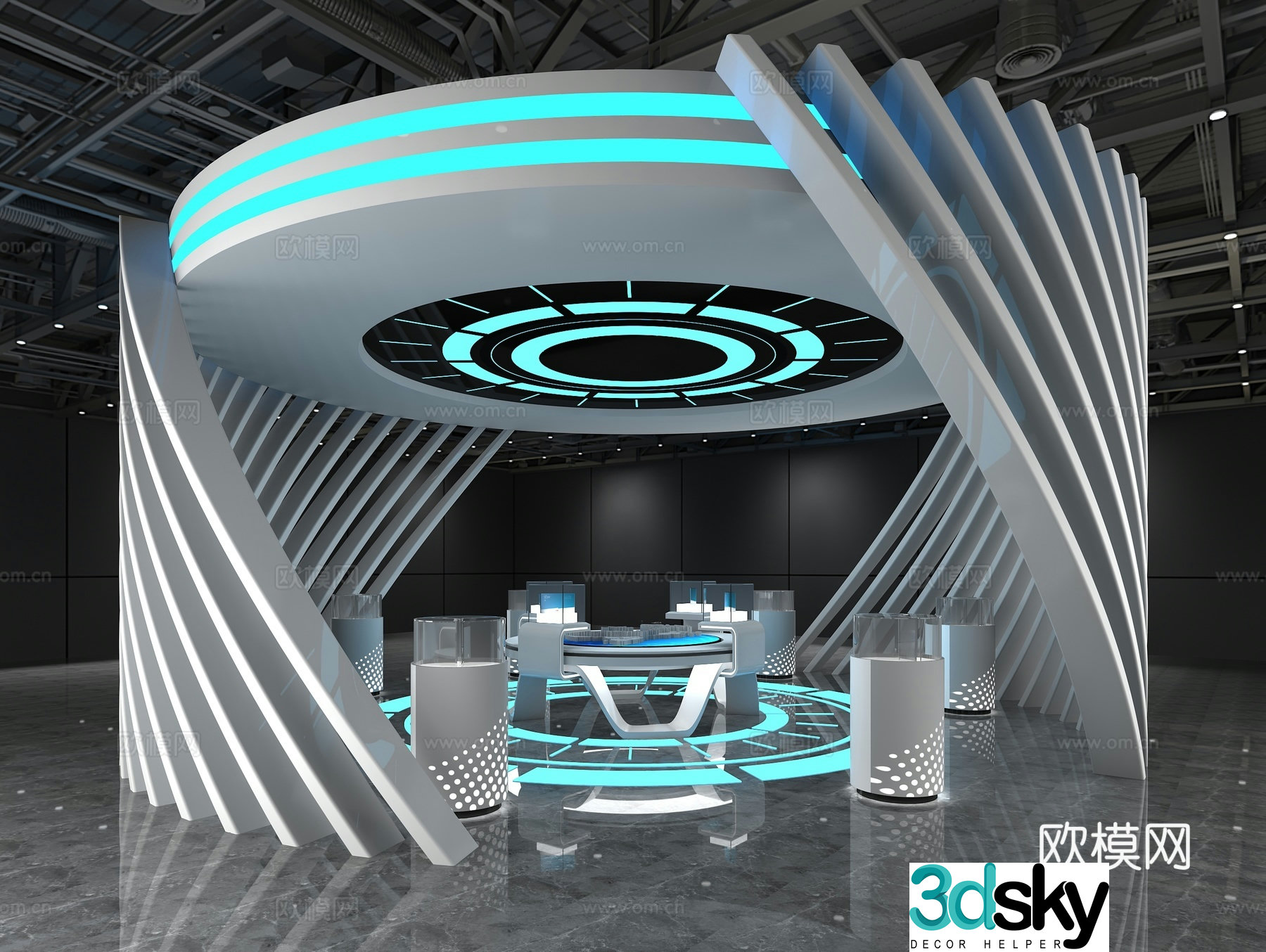 Modern Tech Exhibition 3D Model