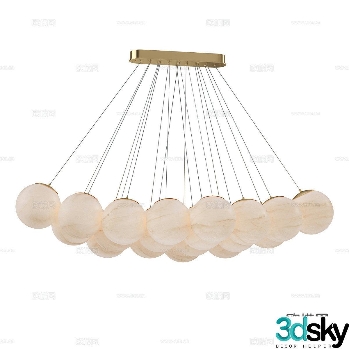 Modern simple chandelier chandelier simple chandelier living room chandelier dining chandelier lamp 3d model