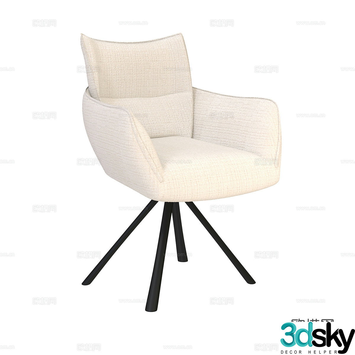 Modern simple single sofa single sofa simple sofa living room sofa 3d model
