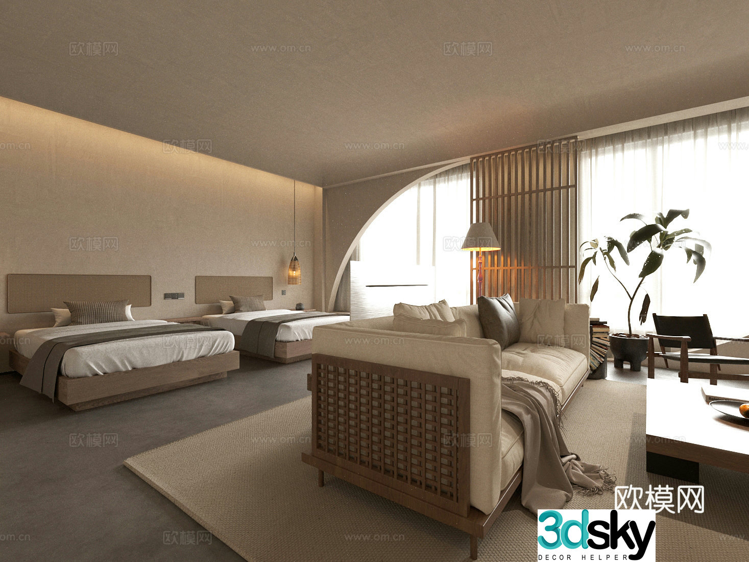 Wabishi B&B Room B&B Hotel B&B Room 3D Model