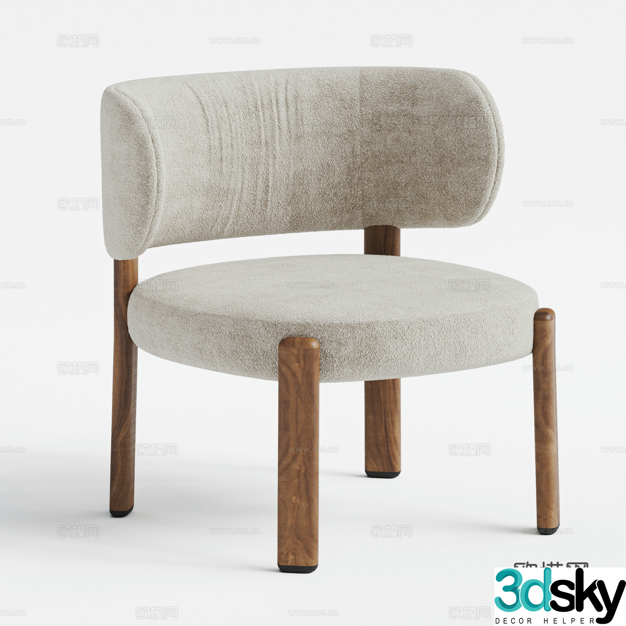 Modern mid-year leisure chair 3d model