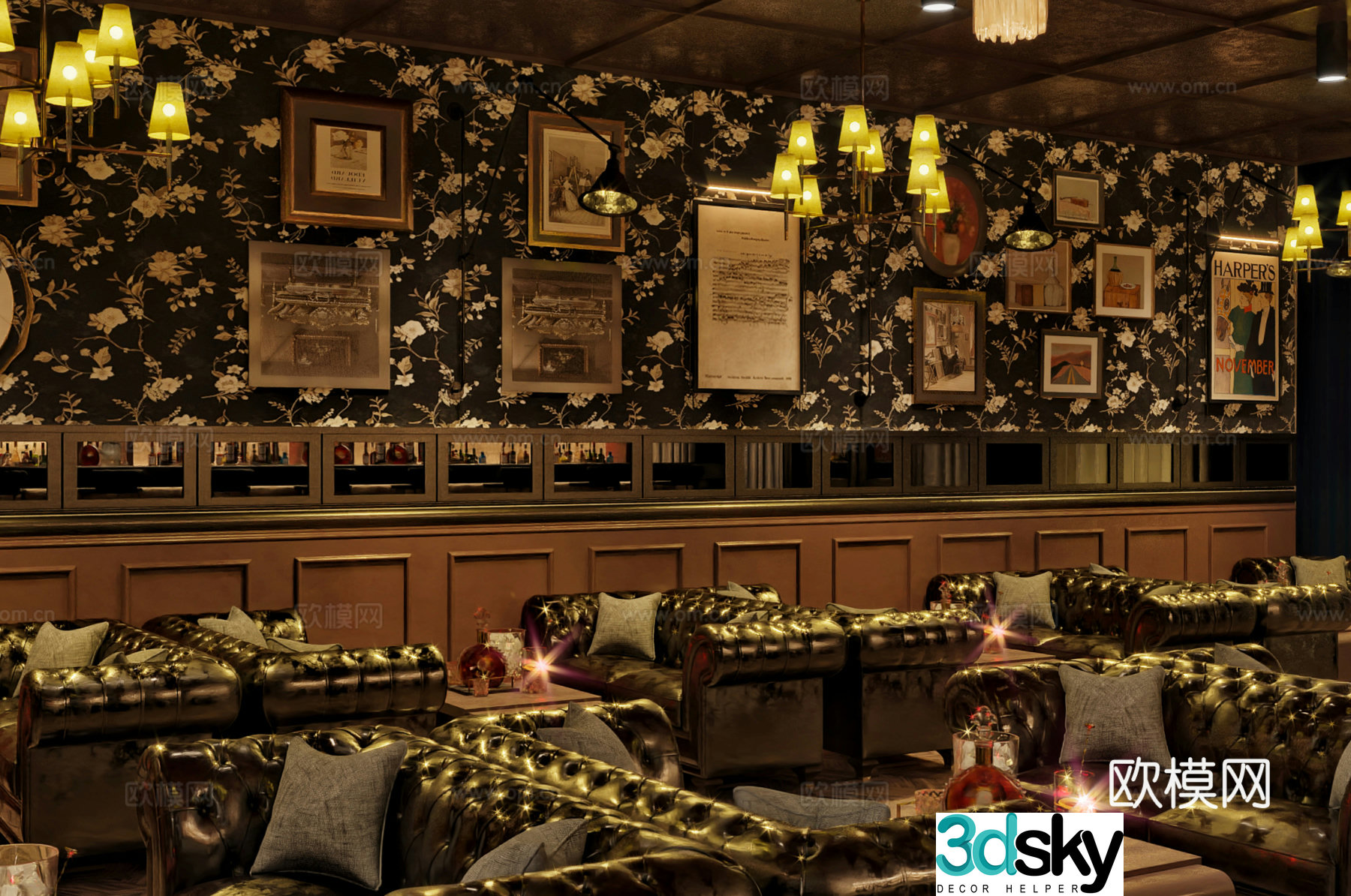 American bar 3d model