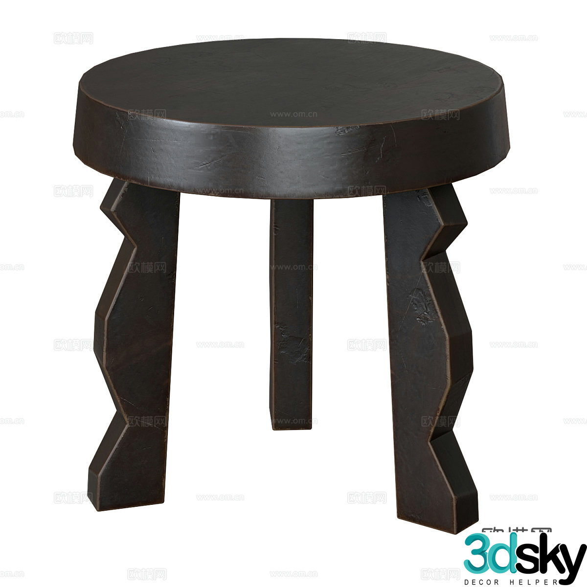 New Chinese style Faye stool 3D model