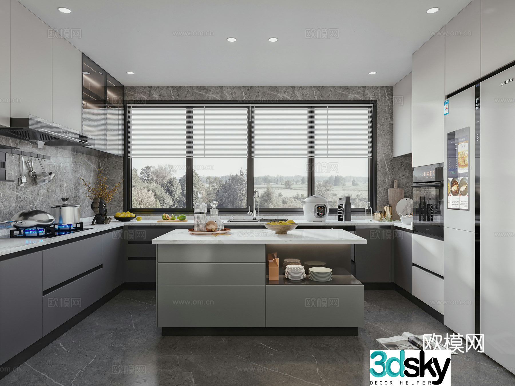 Villa kitchen 3d model