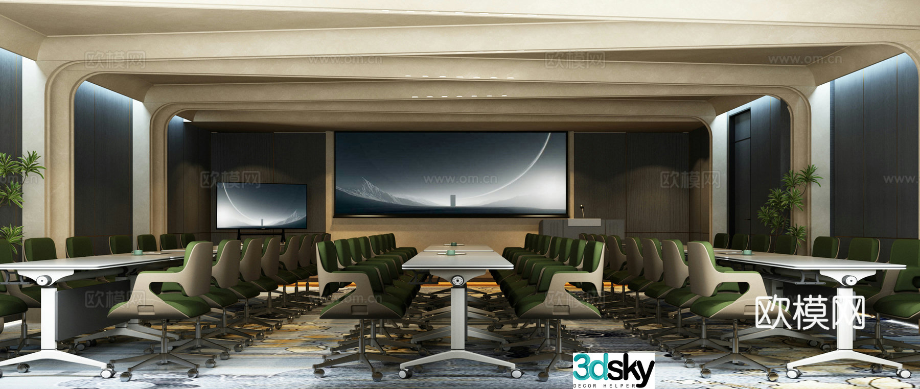 Modern conference room Italian conference room 3d model