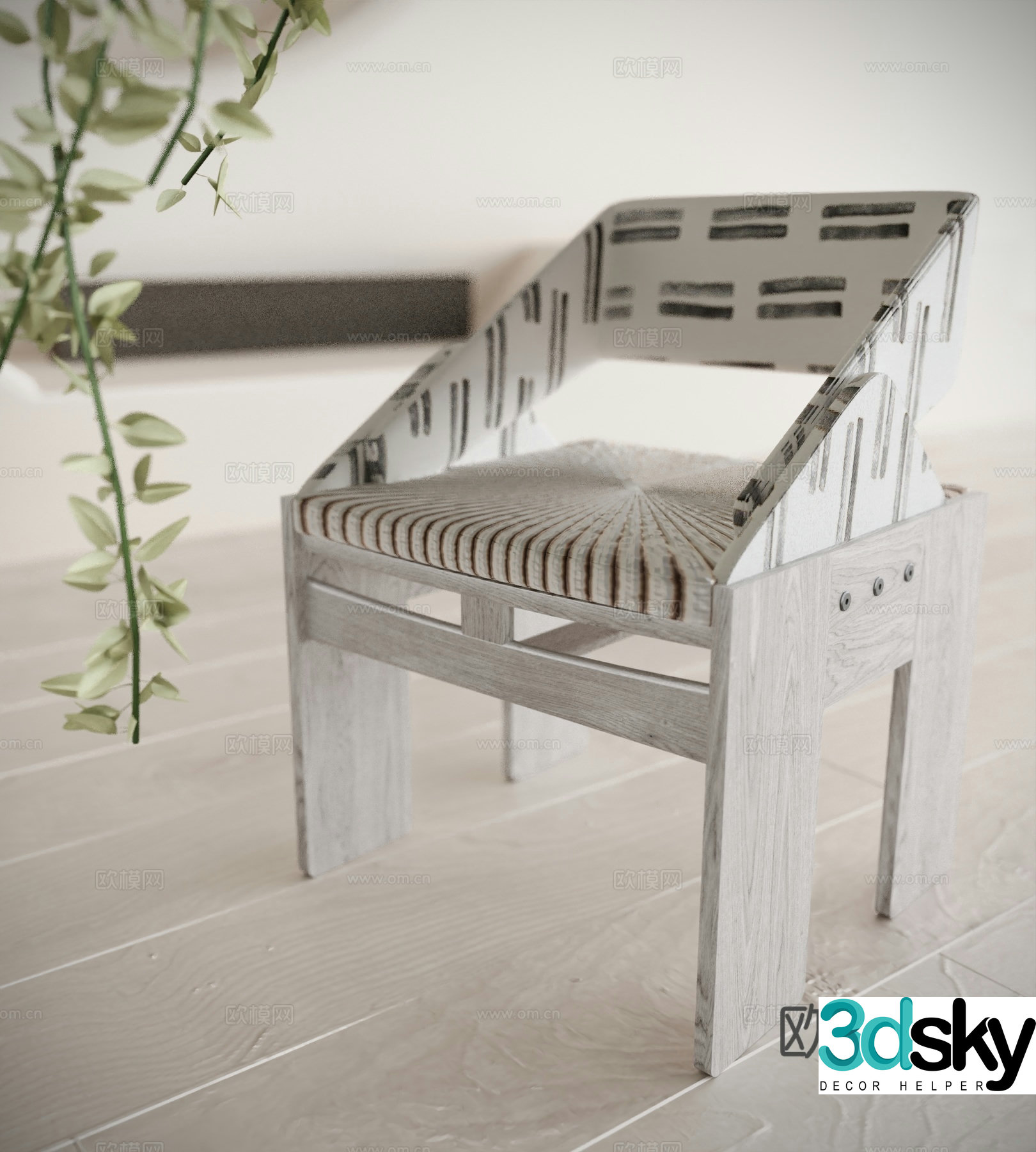 Modern single sofa casual single chair 3d model