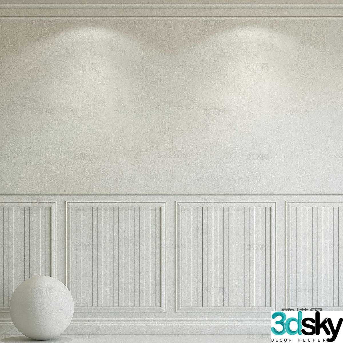 European style wall panel wall panel 3d model