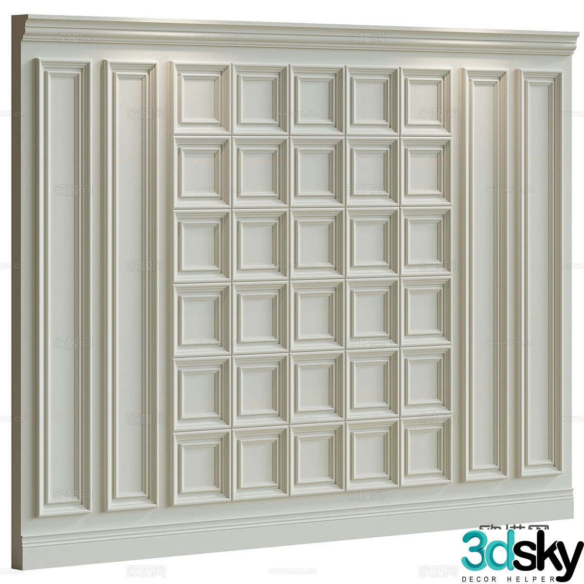 Decorative plaster with decorative lines #0423d model