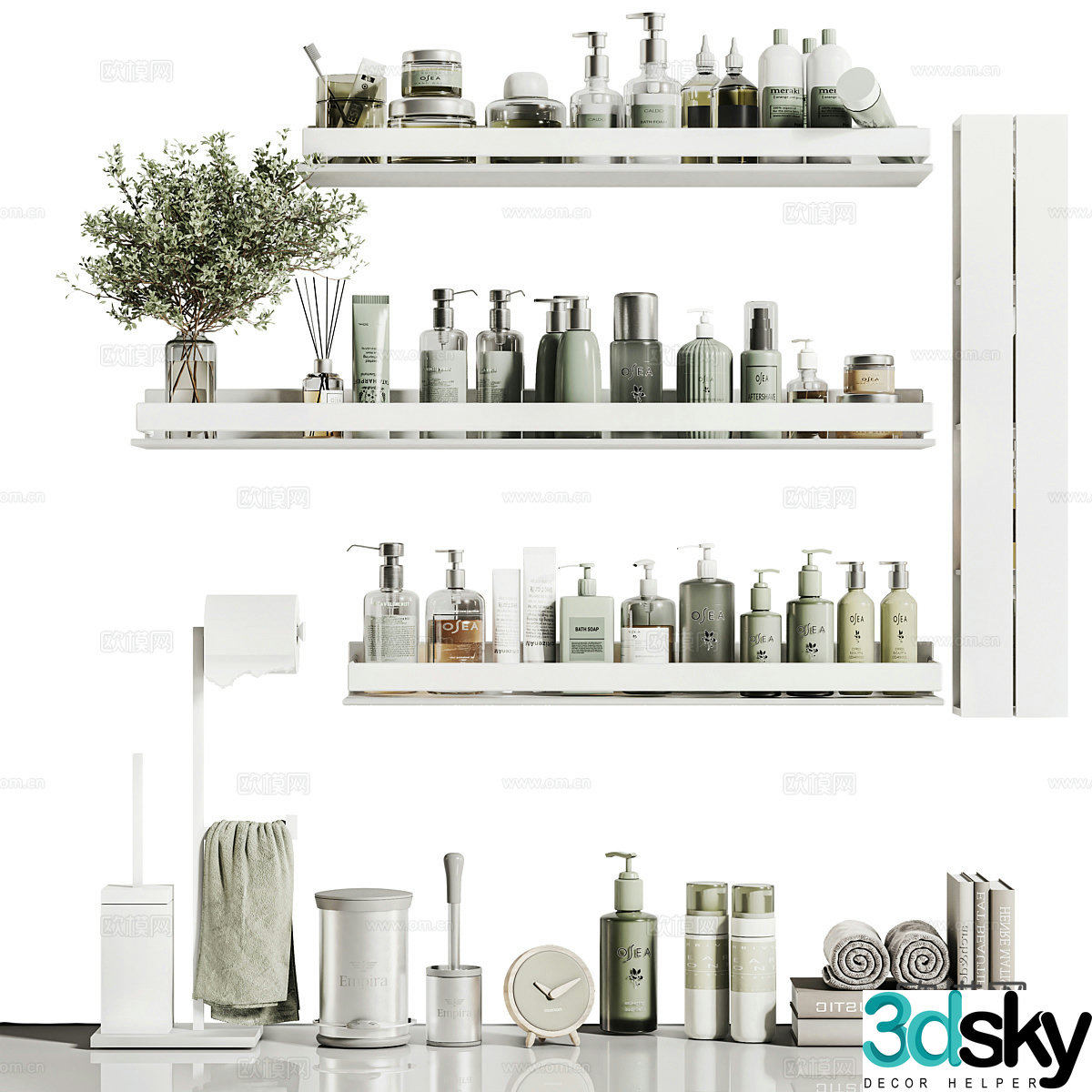 3D model of toiletries set