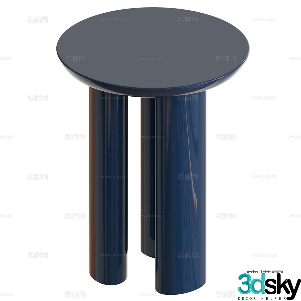 Modern Italian minimalist Tung JA3 side 3D model