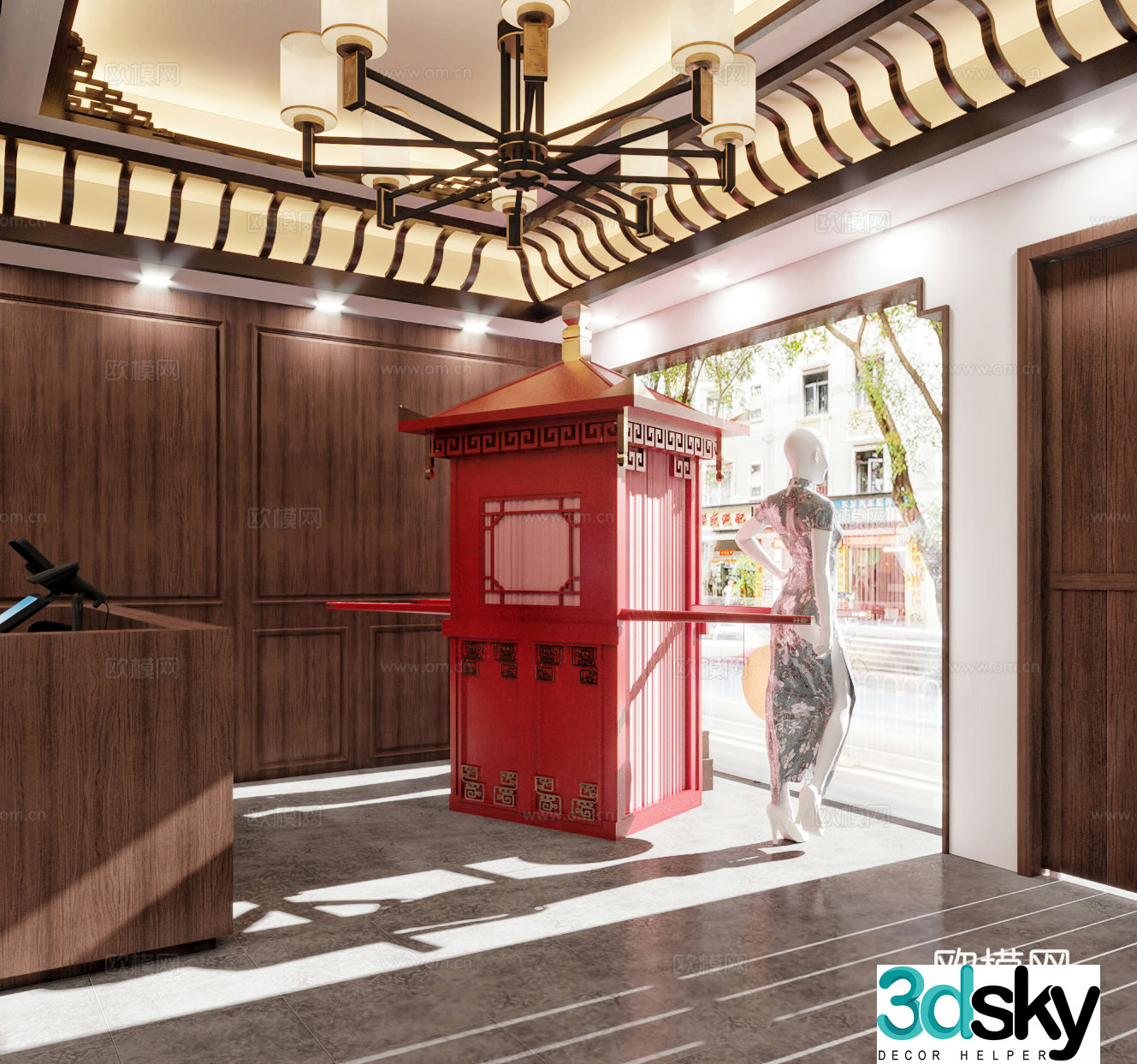 Cheongsam Clothing Store 3D Model