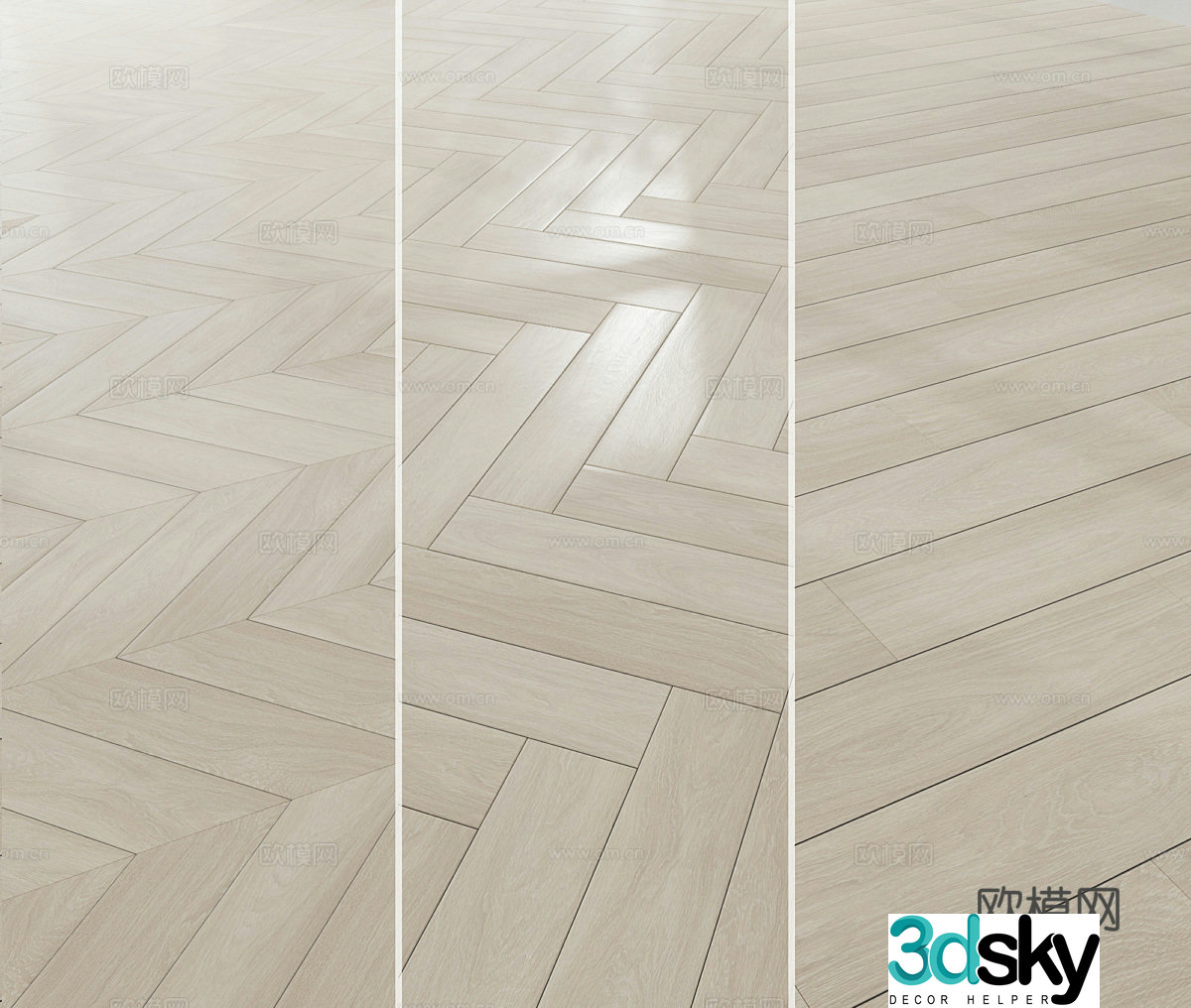 Modern wood flooring 3d model