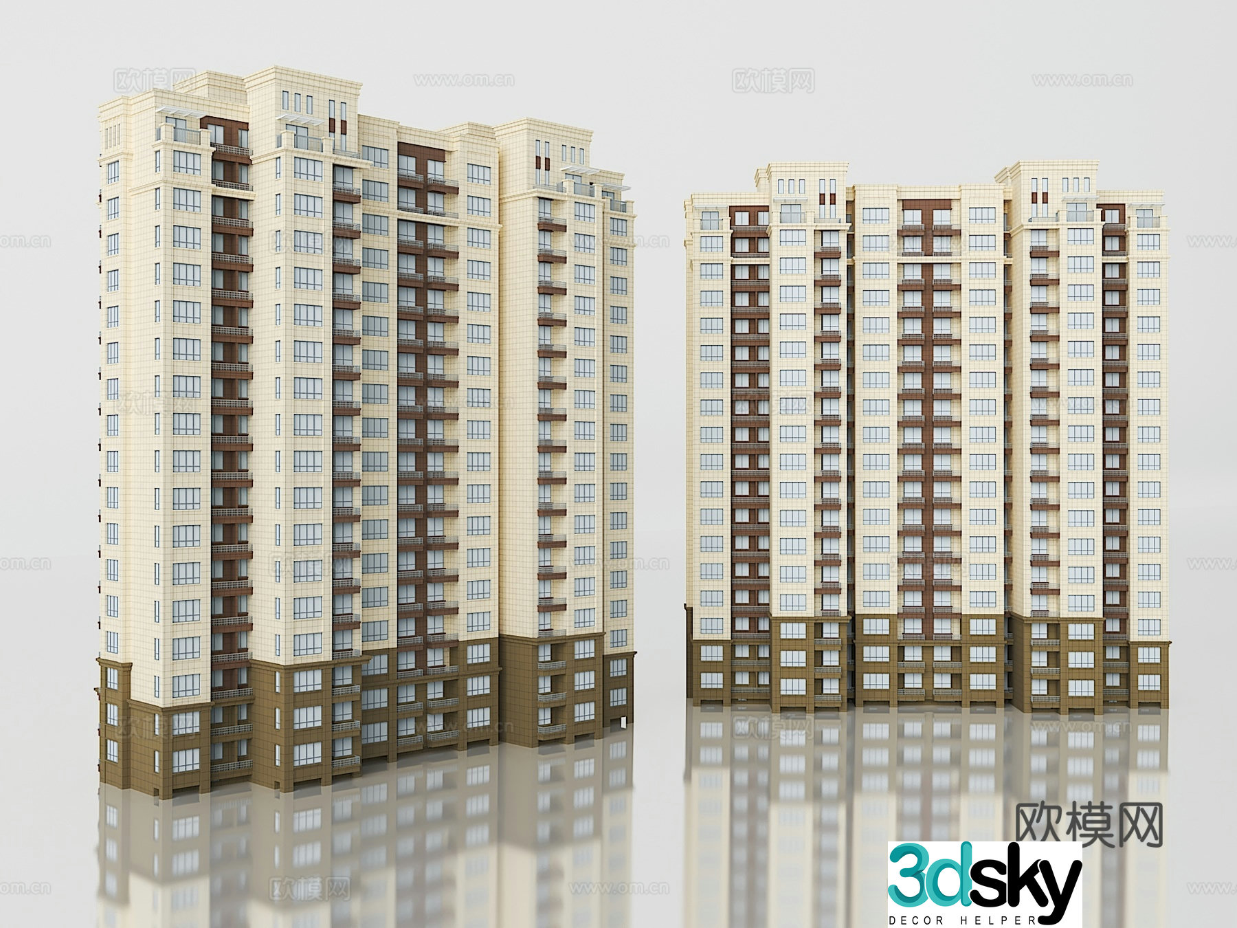 3D model of residential building
