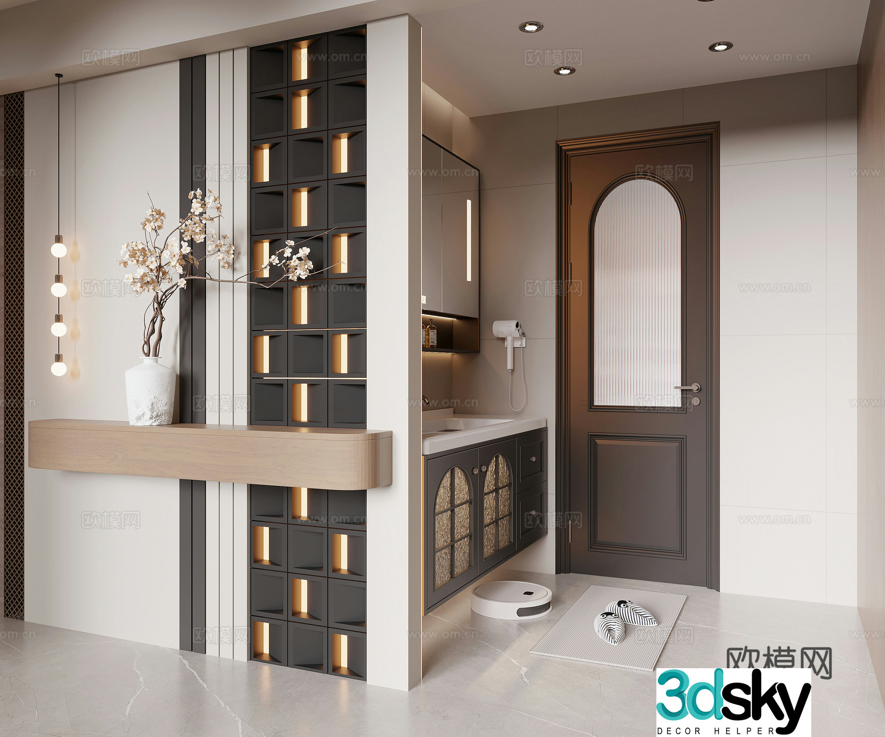 Middle-aged bathroom 3D model