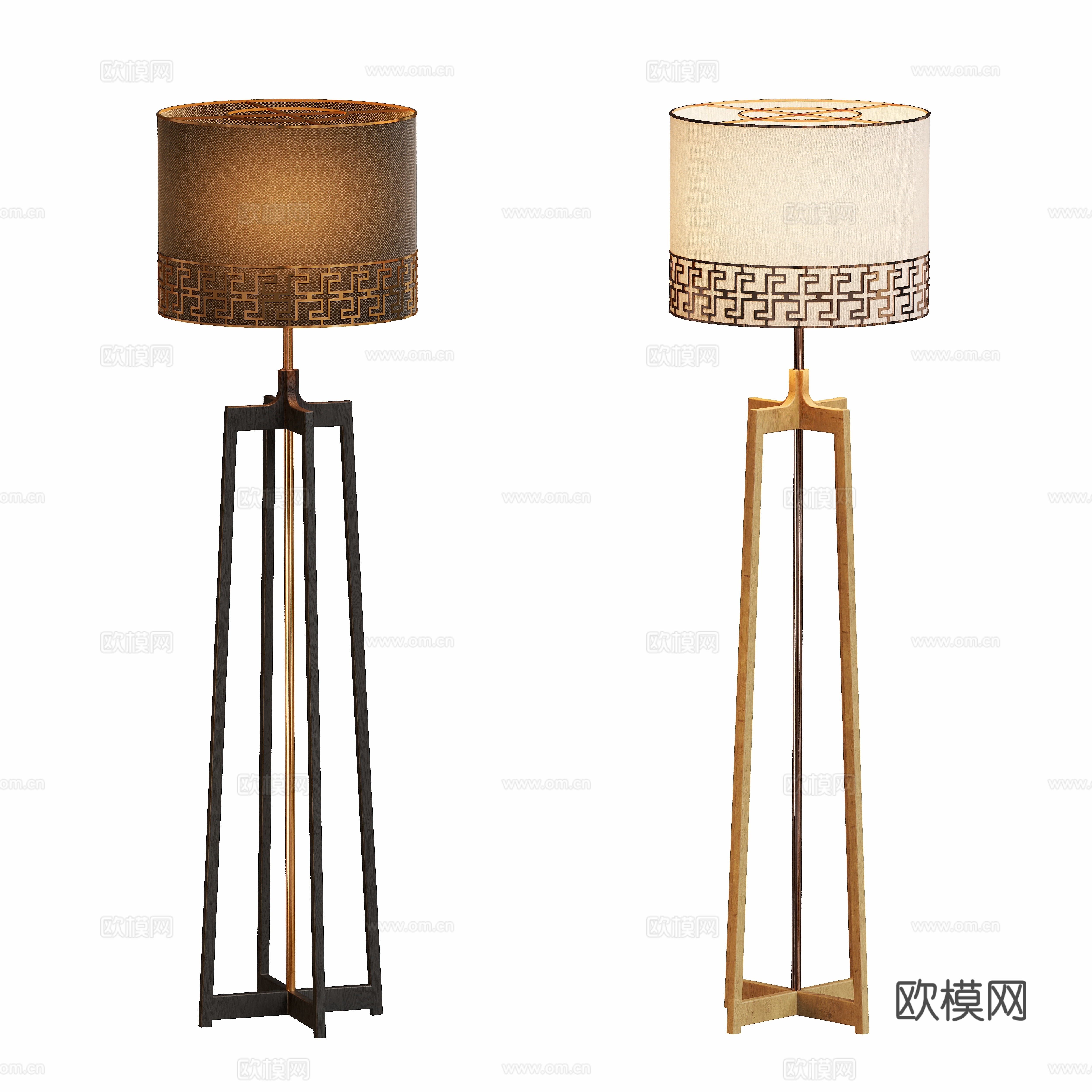 New Chinese luxury floor lamp 3D model