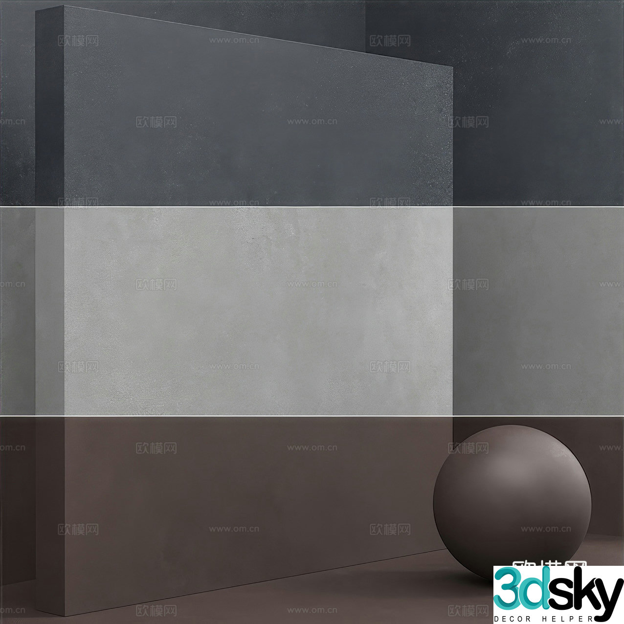 Modern microcement 3d model
