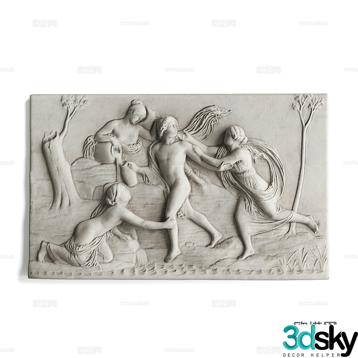 European French Roman wall relief 3D model
