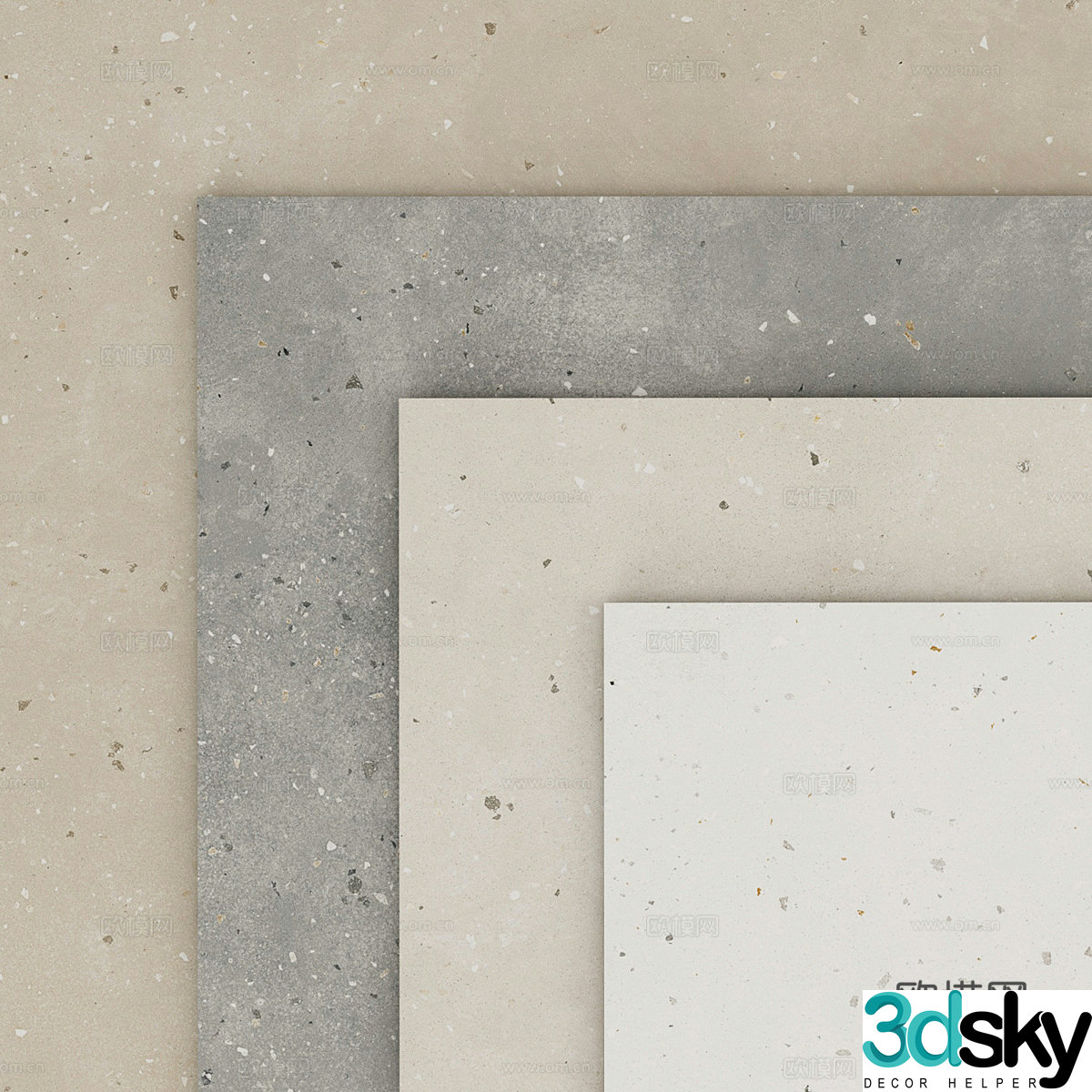 Terrazzo slab 3d model