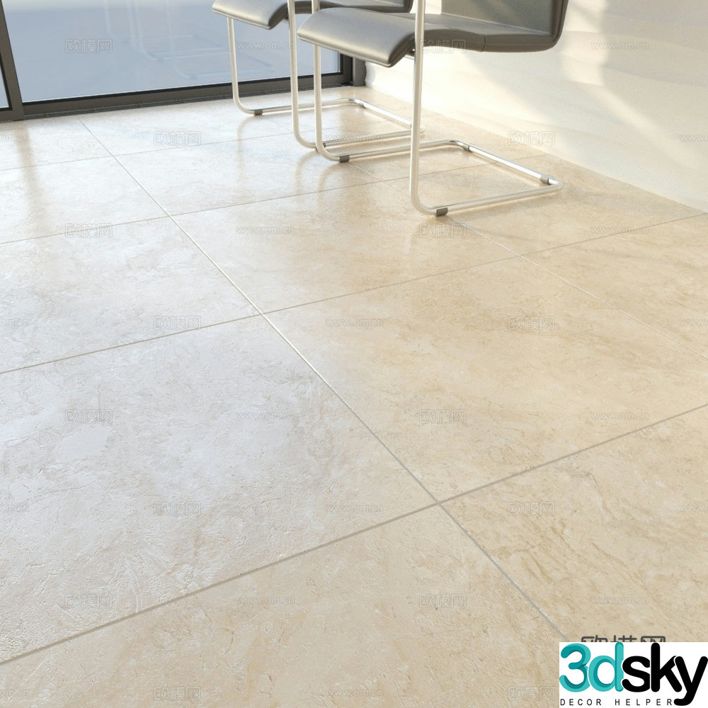 Floor tiles Soft light to 3D model