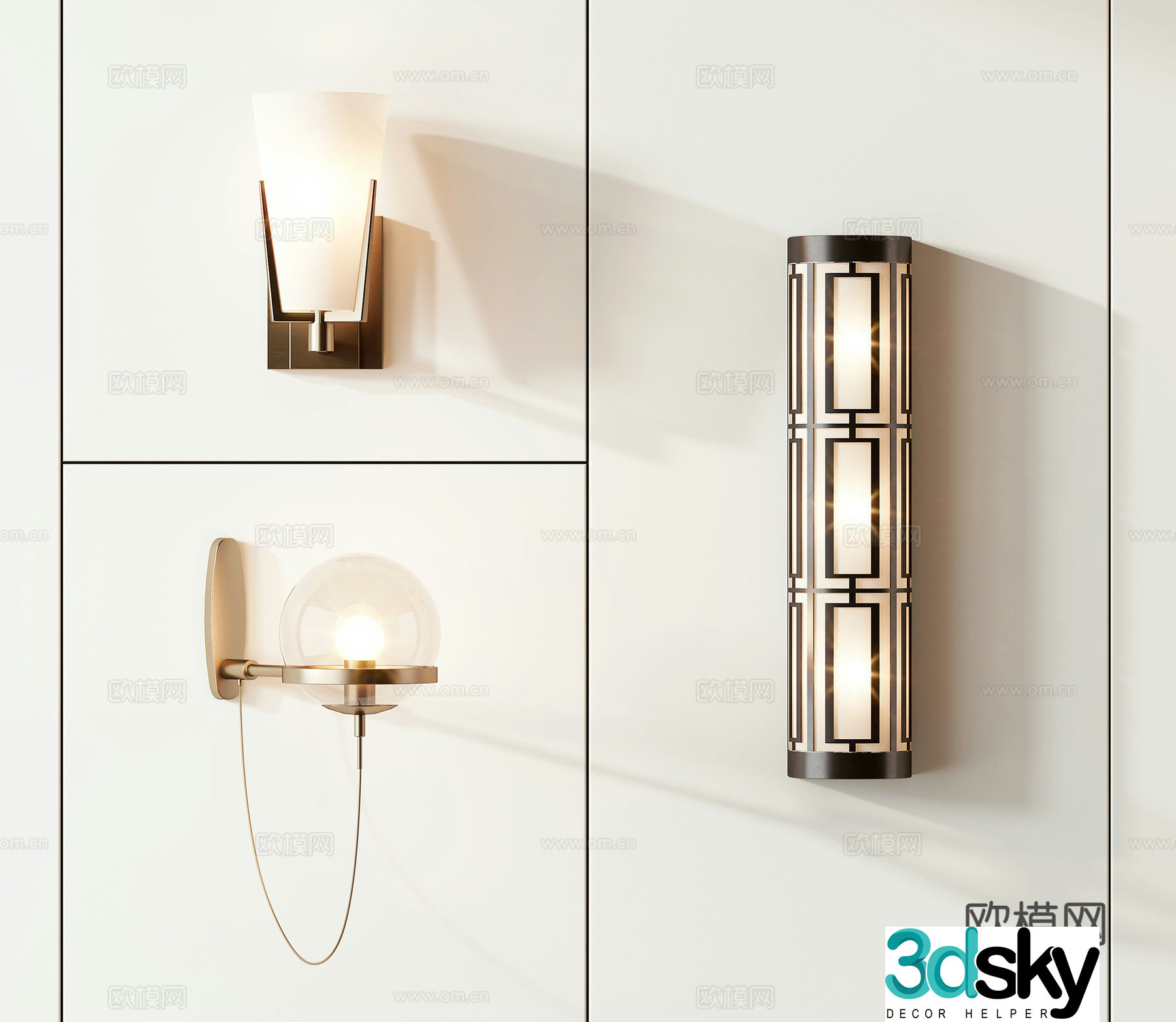 Modern wall lamp 3d model