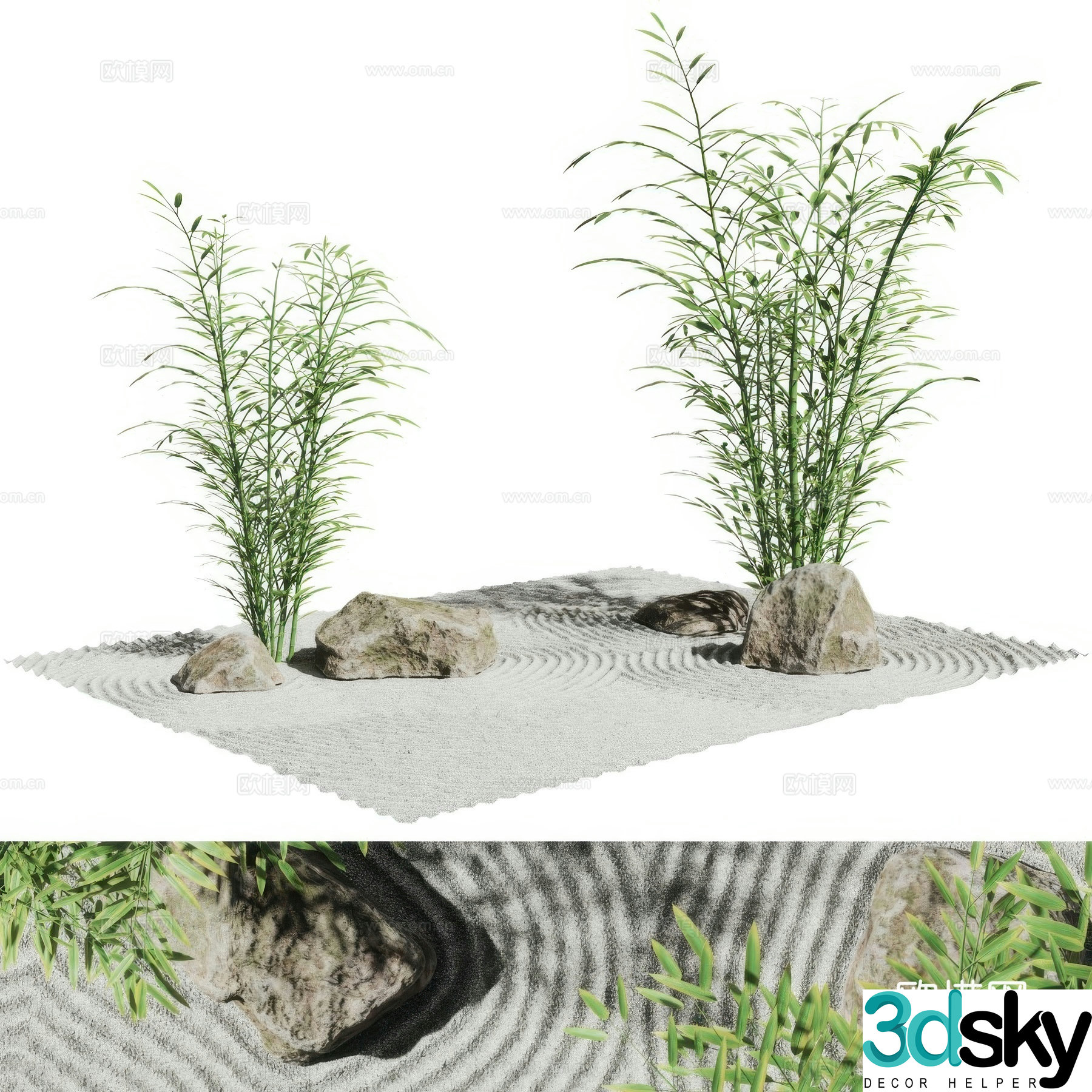 New Chinese style garden landscape 3D model