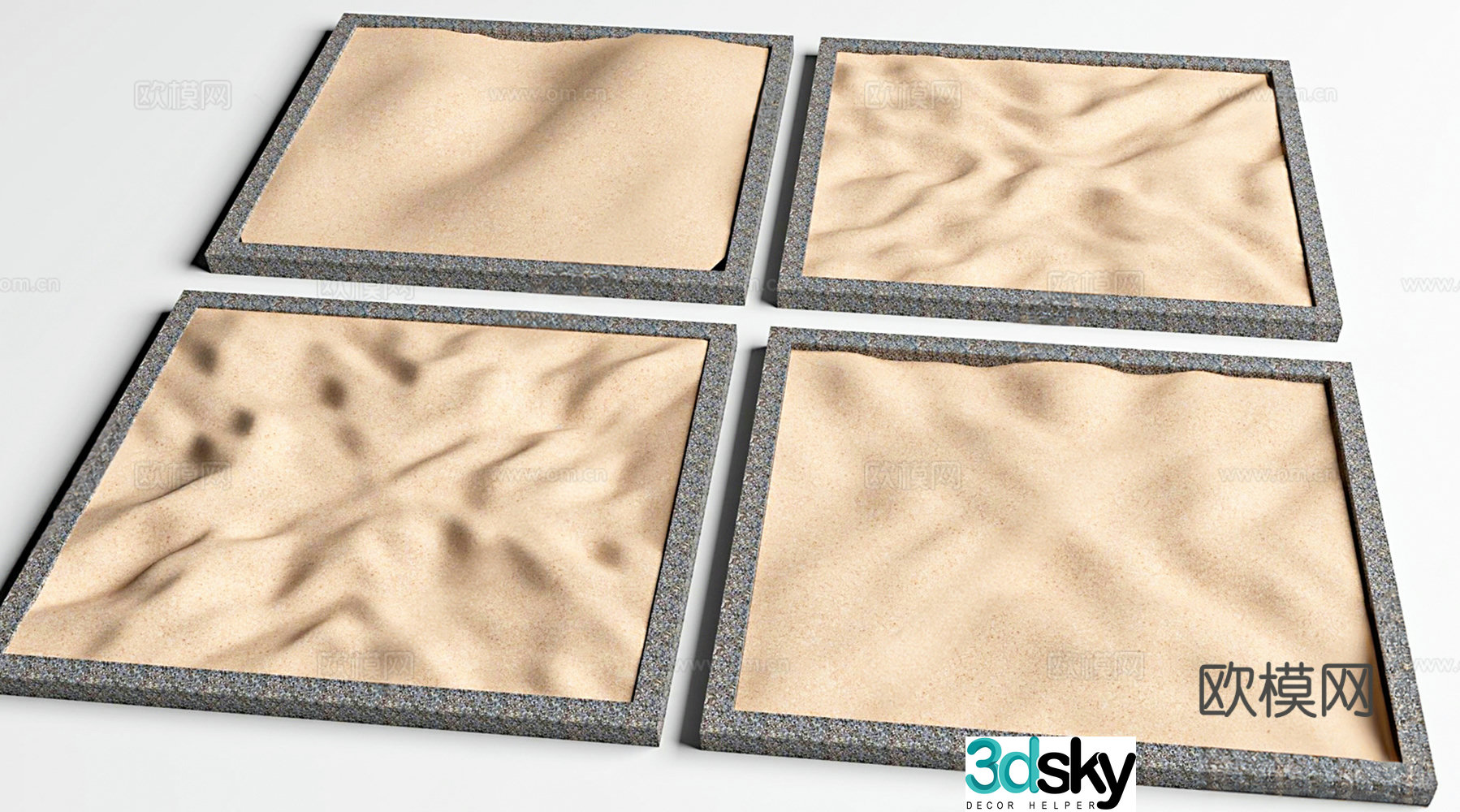 Micro Terrain Beach Desert Sand Land Sand Pit 3D Model