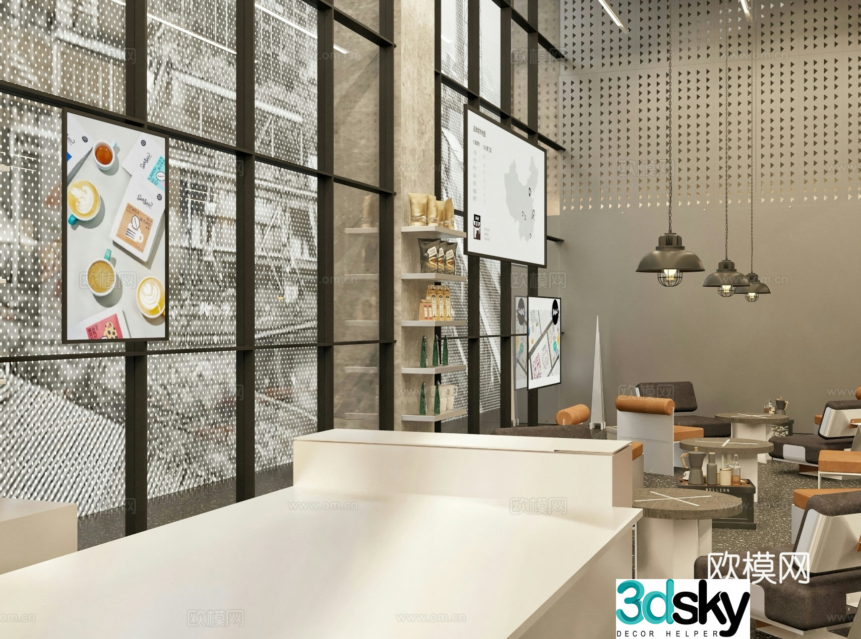 Cafe 3d model
