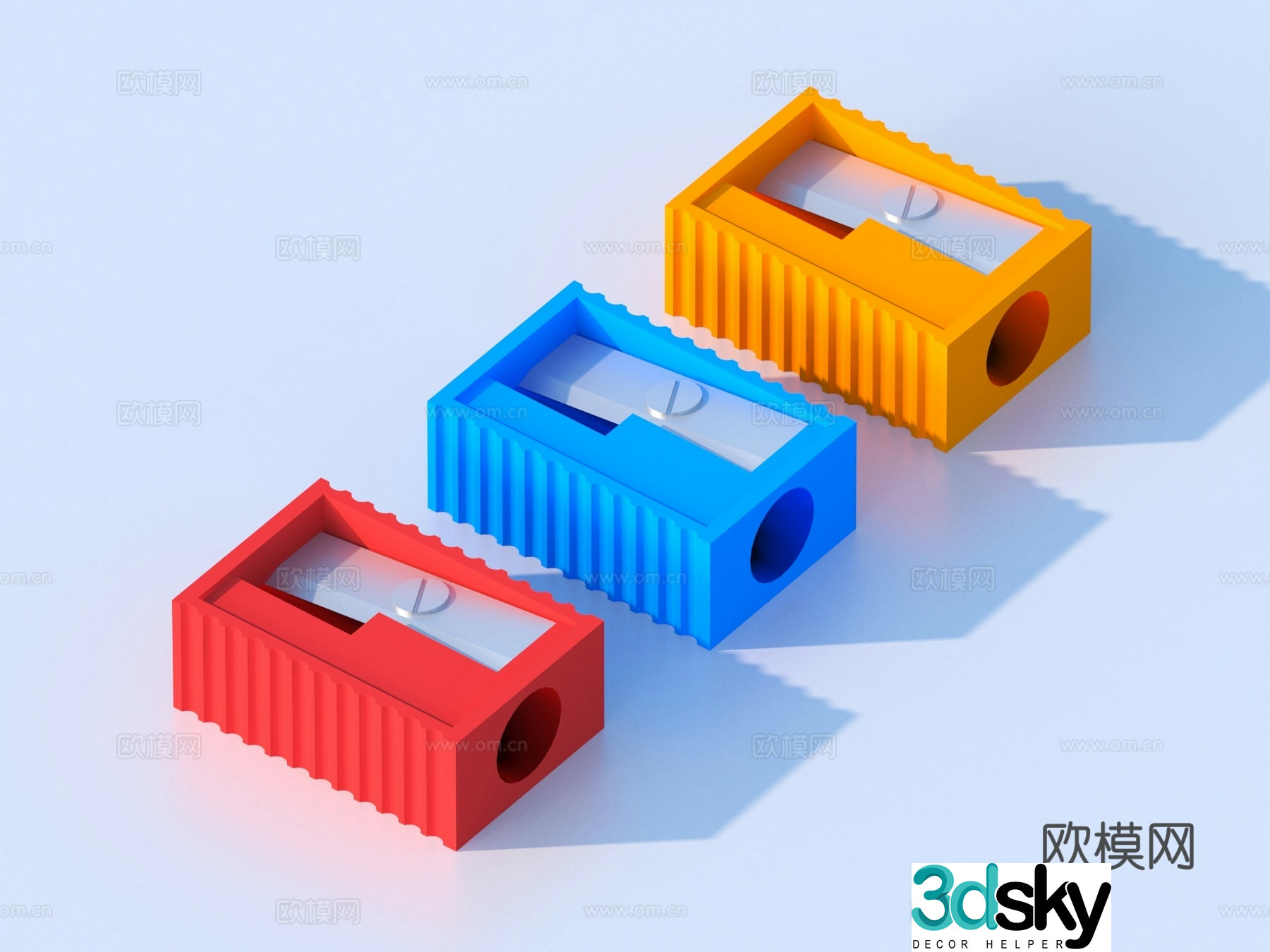 Pencil sharpener plastic pencil sharpener 3D model