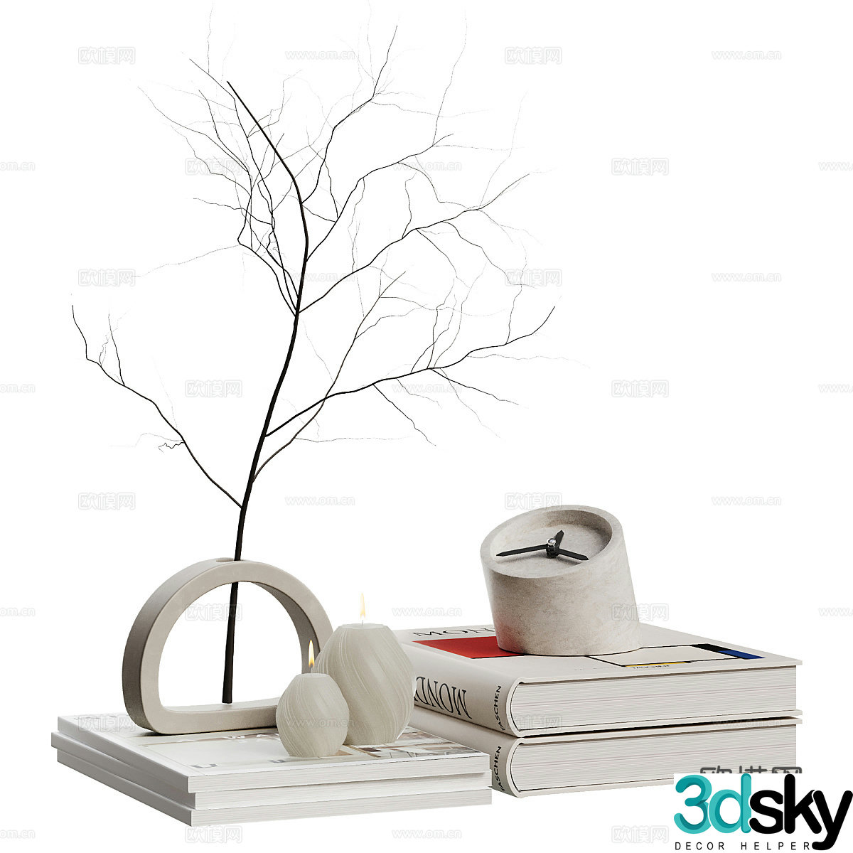 Modern jewelry ornaments 3d model