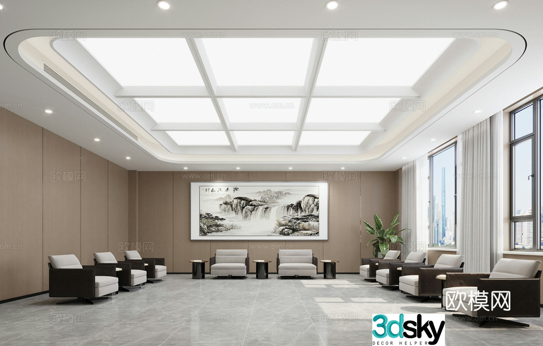 Reception room 3d model