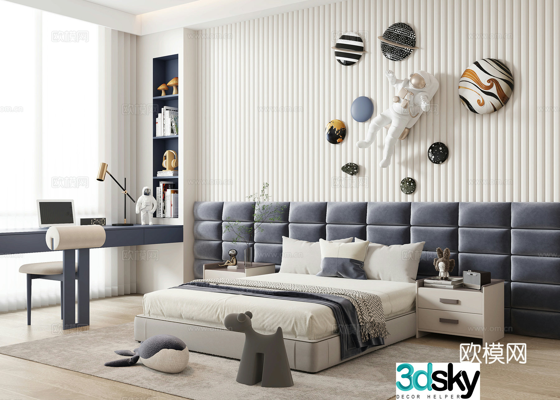 Modern children’s room 3d model