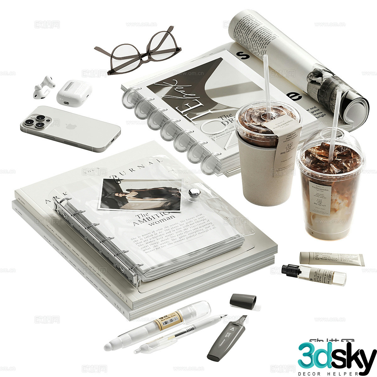 3D model of coffee table decoration ornaments